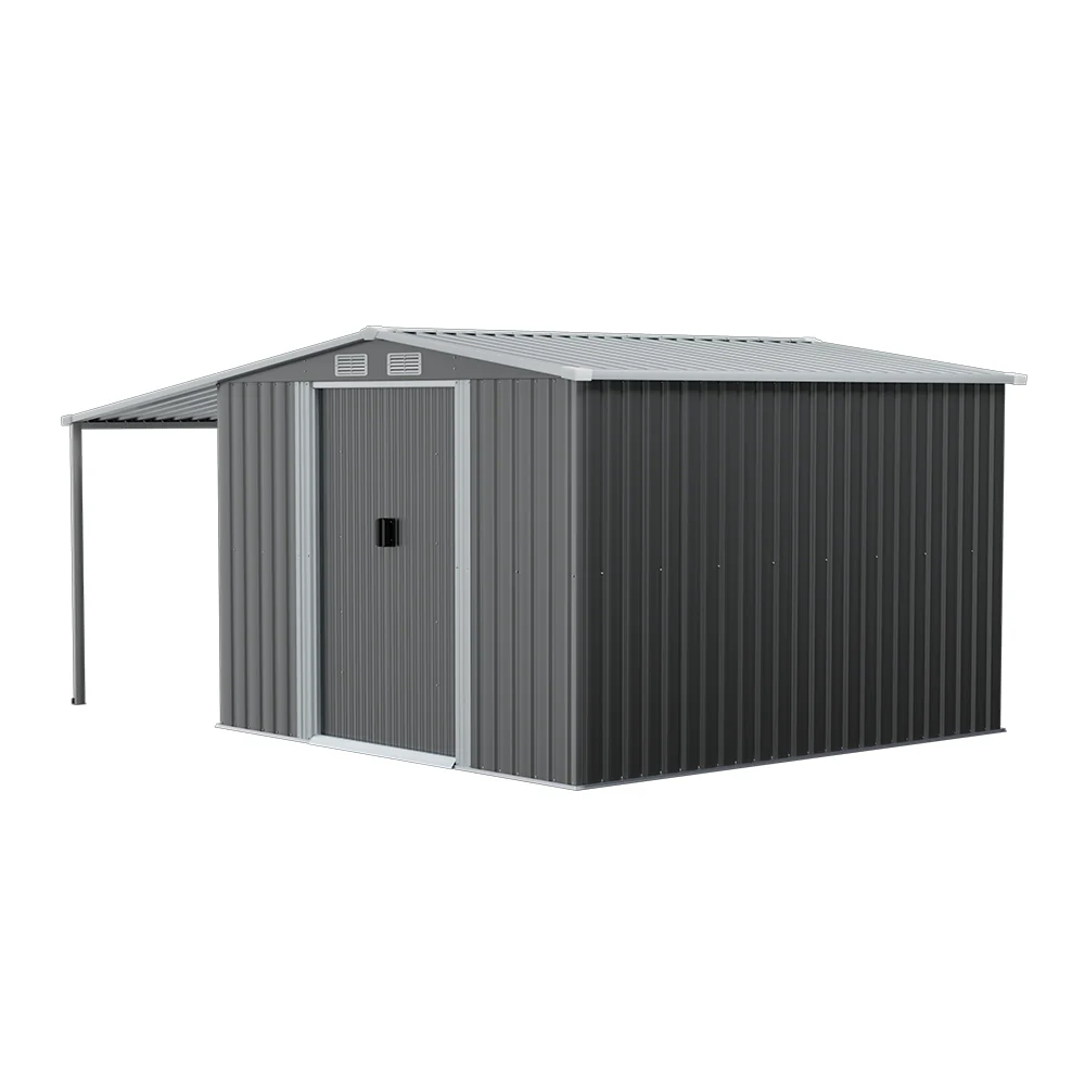 Breeins Outdoor Metal Storage Shed with Lean-to - Image 3