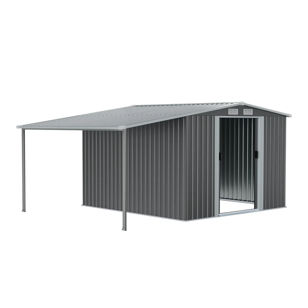 Breeins Outdoor Metal Storage Shed with Lean-to - Image 5