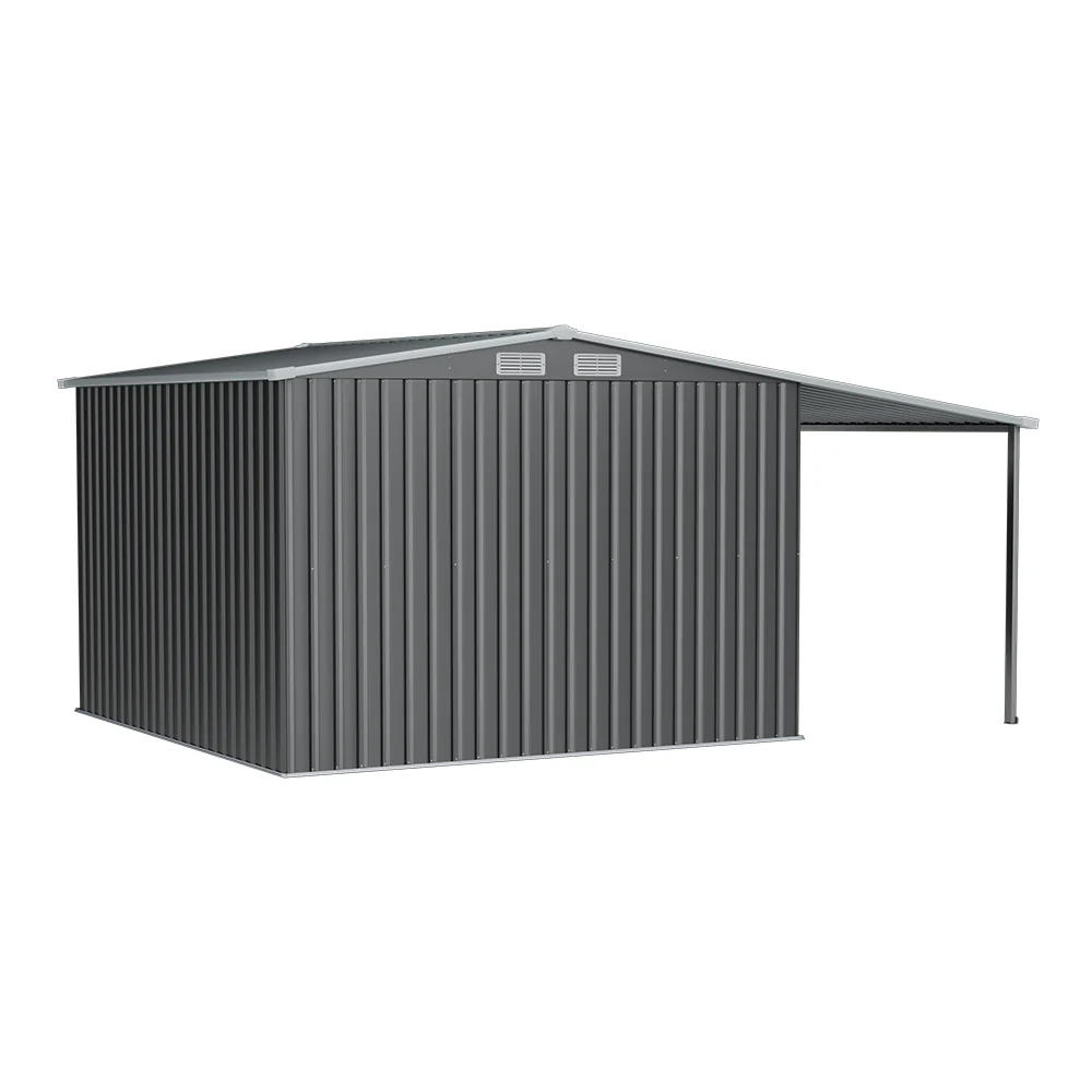 Breeins Outdoor Metal Storage Shed with Lean-to - Image 6