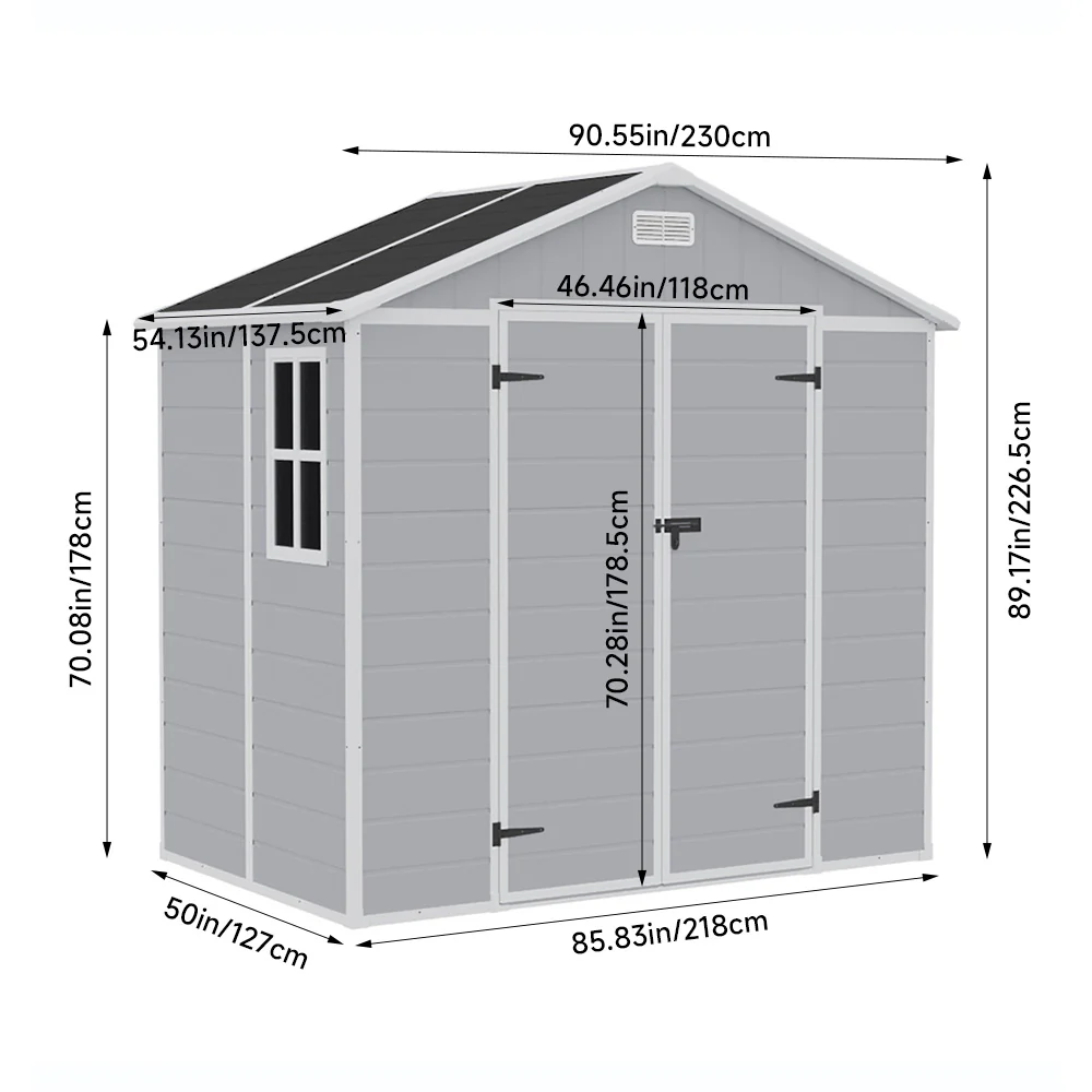 Breeins Outdoor Plastic Garden Storage Shed - Image 11