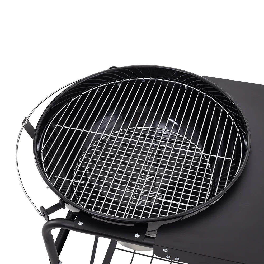 Breeins Outdoor Round Charcoal Grill with Side Table - Image 4