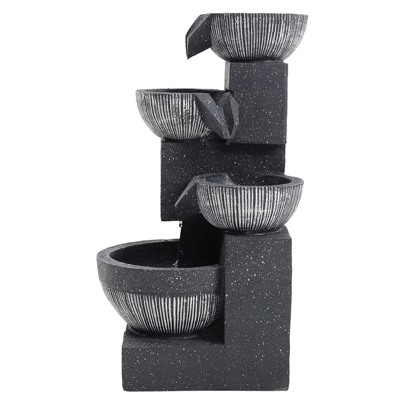 Breeins Outdoor Solar Power Garden Water Feature Fountain Rockery Decor - Image 5