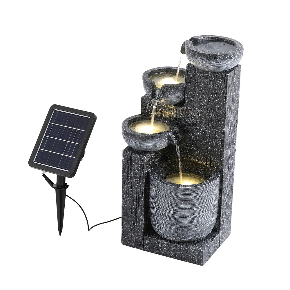 Breeins Outdoor Solar-Powered Water Fountain Rockery Decor - Image 9
