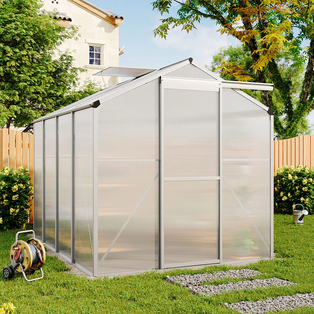 Breeins Rust Resistant Aluminium 6 X 8ft Greenhouse