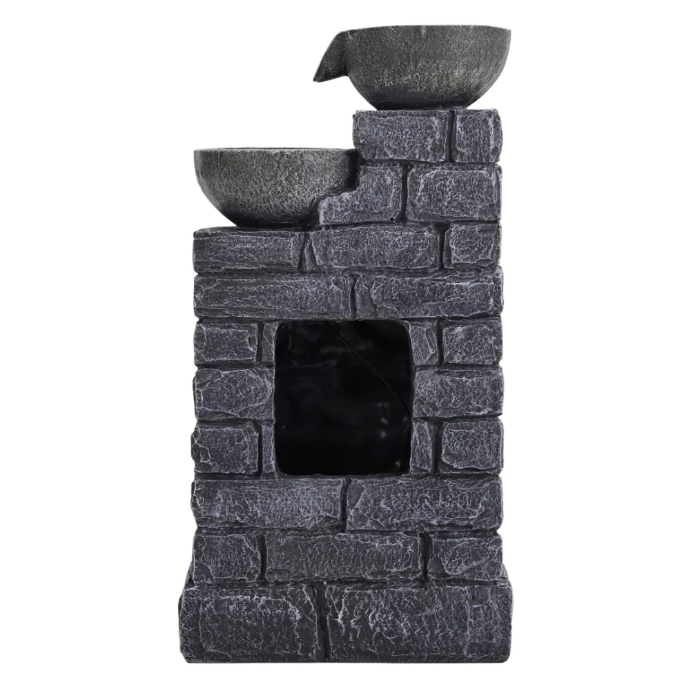 Breeins Rustic Solar Water Fountain with LED Lights - Image 6