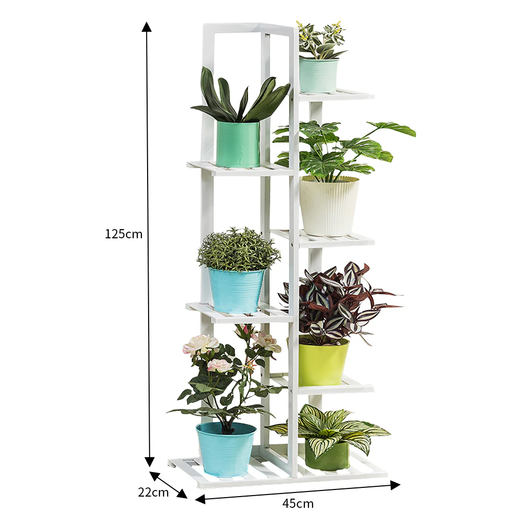 Breeins Rustic Wooden Multi-Tiered Potted Plant Stand - Image 6