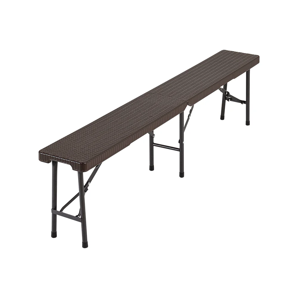 Breeins Set Of 2 Rattan Plastic Outdoor Folding Bench - Image 4