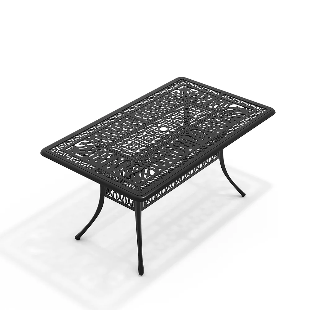 Breeins Set Of 7 Retro Garden Bistro Set Cast Aluminum With Cushions - Image 4