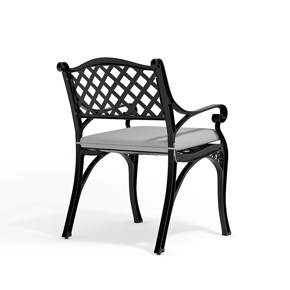 Breeins Set Of 7 Retro Garden Bistro Set Cast Aluminum With Cushions - Image 8