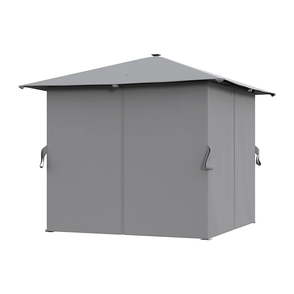 Breeins Solar LED Metal Patio Gazebo with Curtains - Image 4