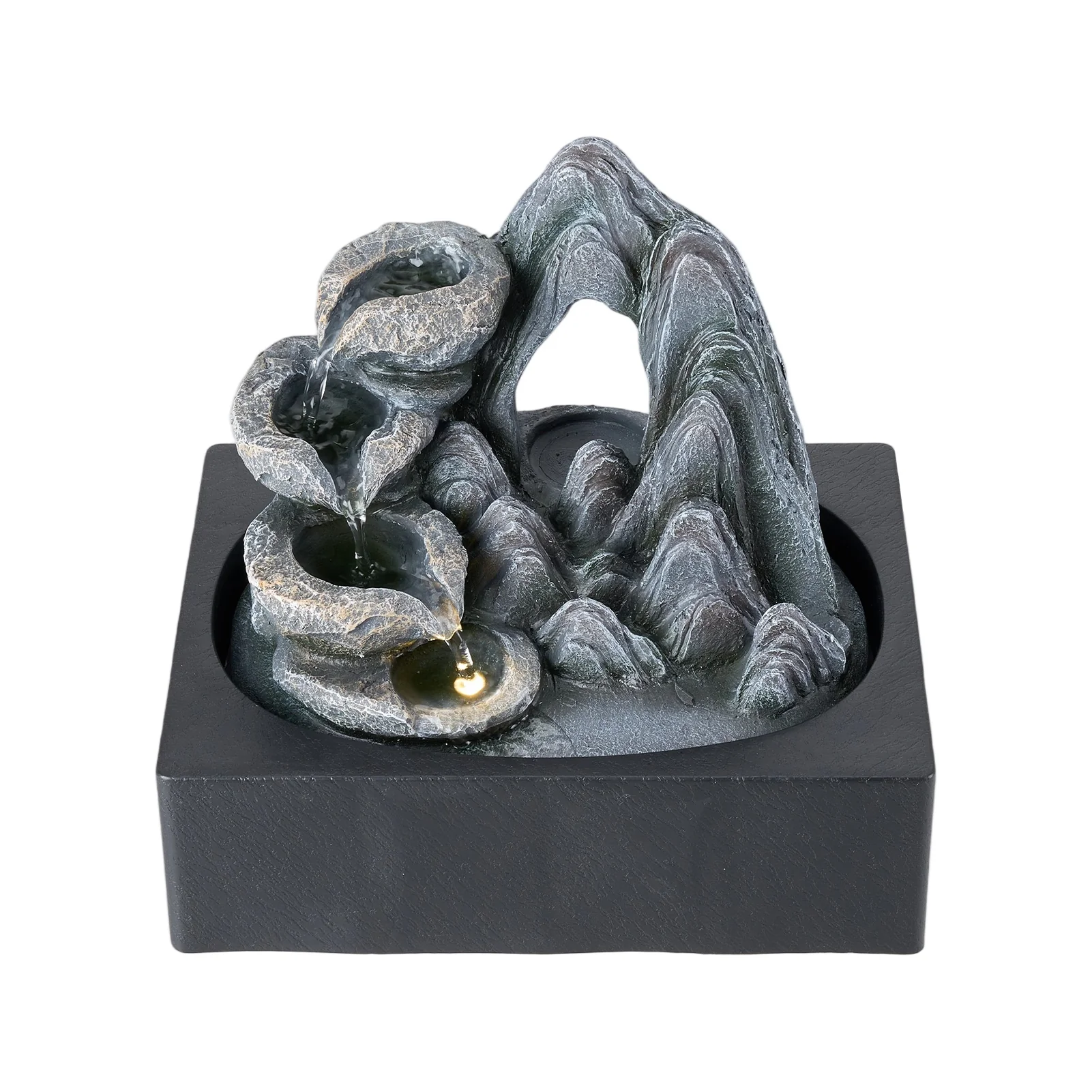 Breeins Tabletop Waterfall Fountain with LED Lighting - Image 5