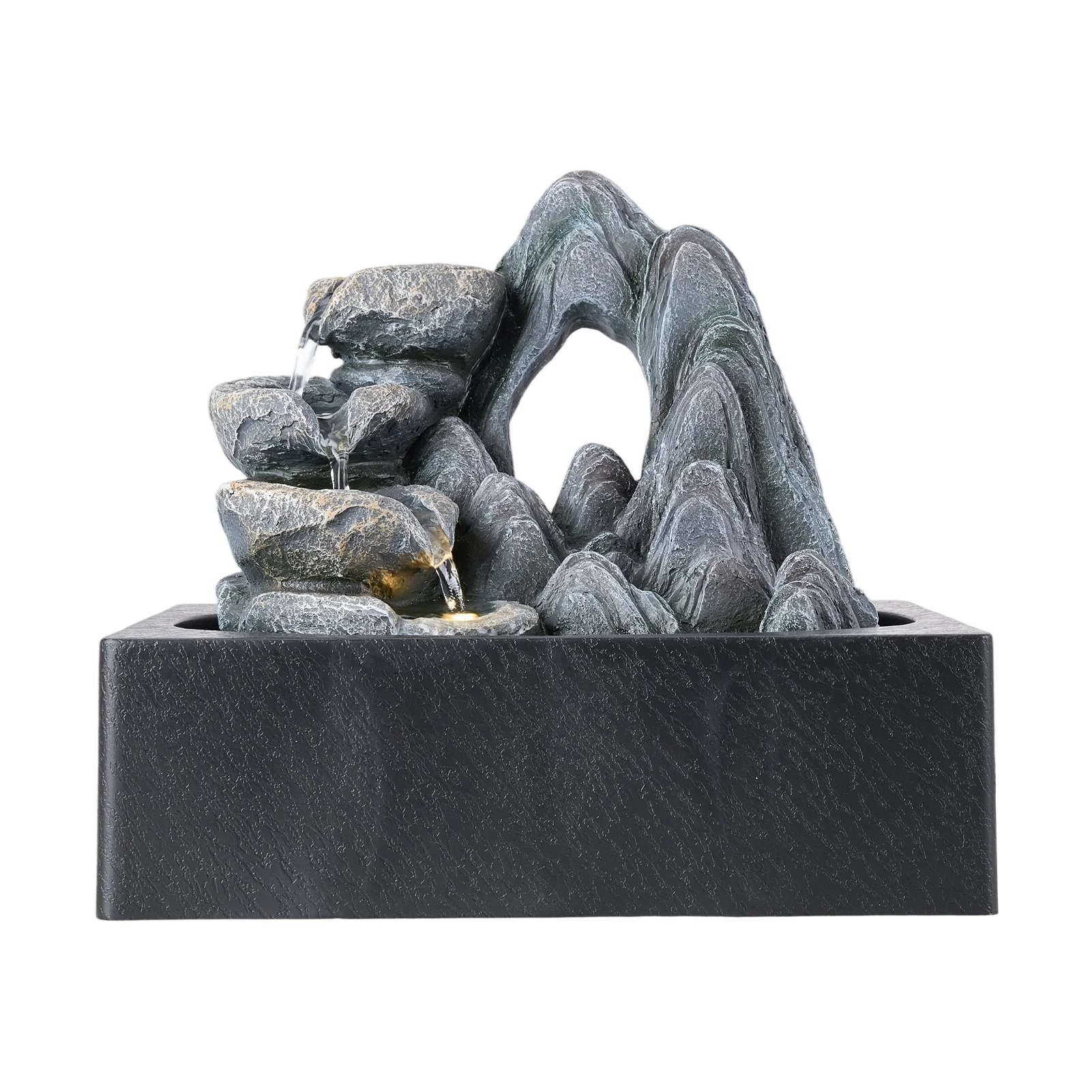 Breeins Tabletop Waterfall Fountain with LED Lighting - Image 6