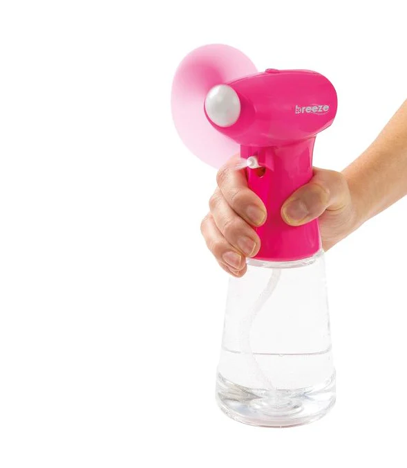 Breeze Mist Spray Fan Pink With Batteries - Image 2