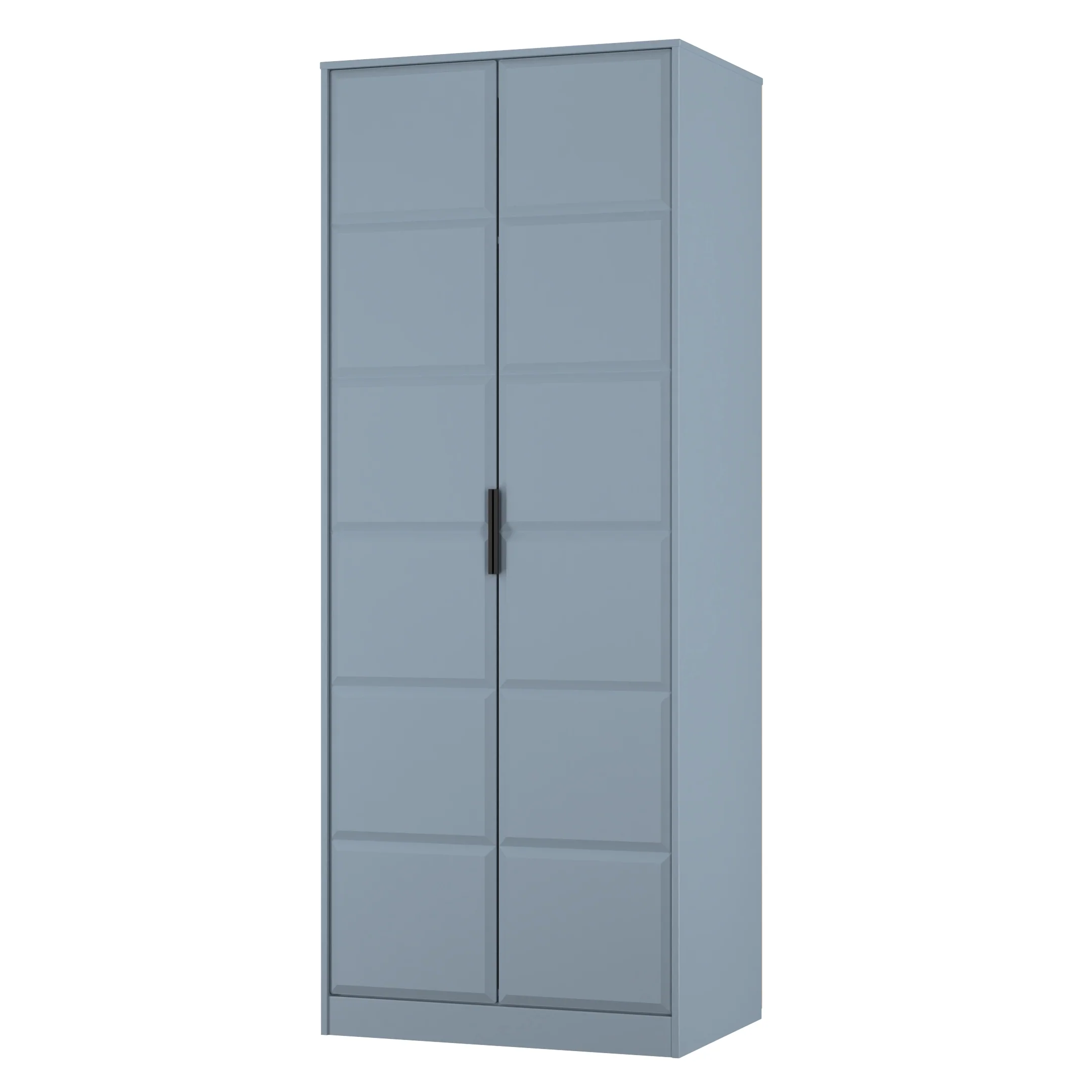 Bremen Ready Assembled 2 Door Wardrobe in Denim Blue - Image 3