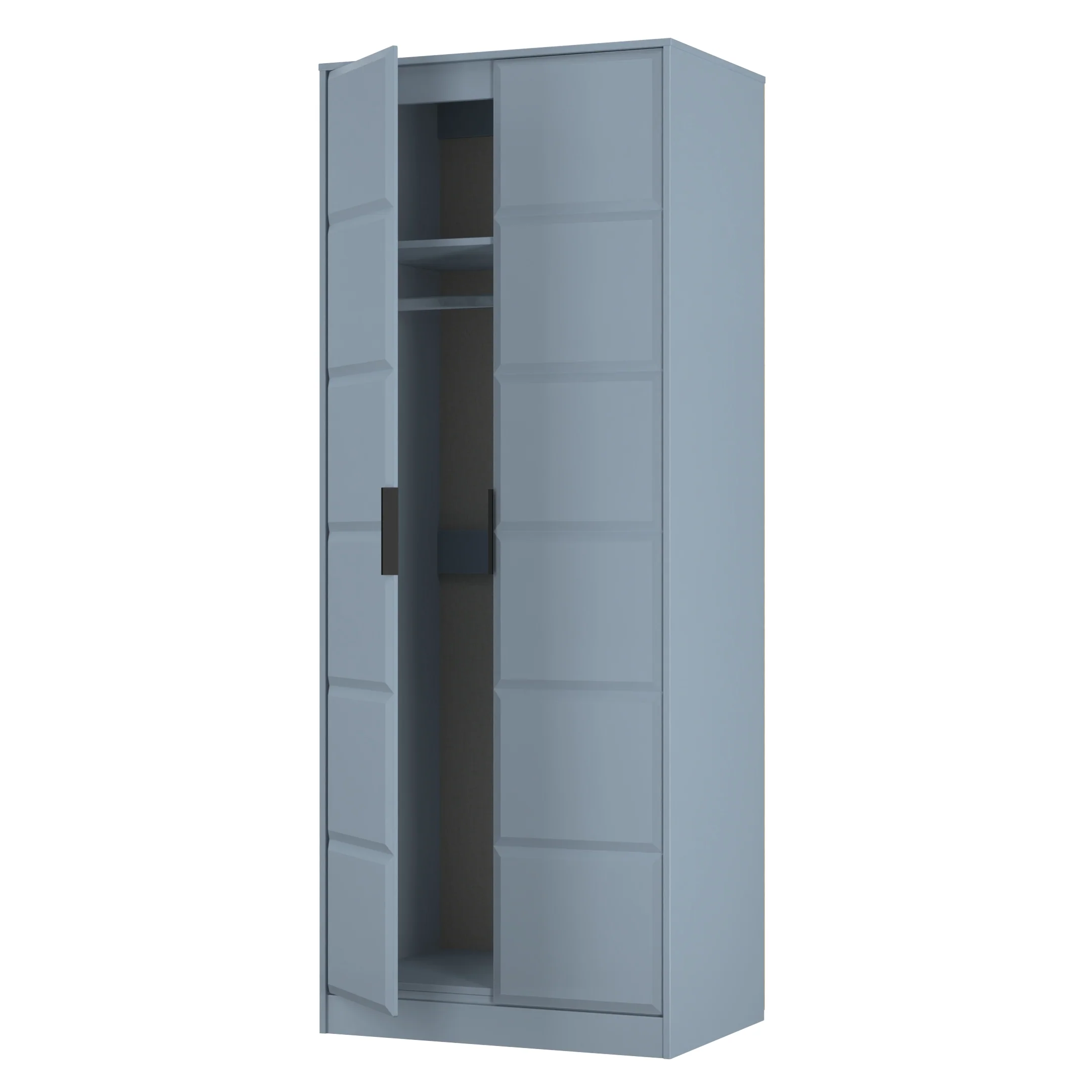 Bremen Ready Assembled 2 Door Wardrobe in Denim Blue - Image 5