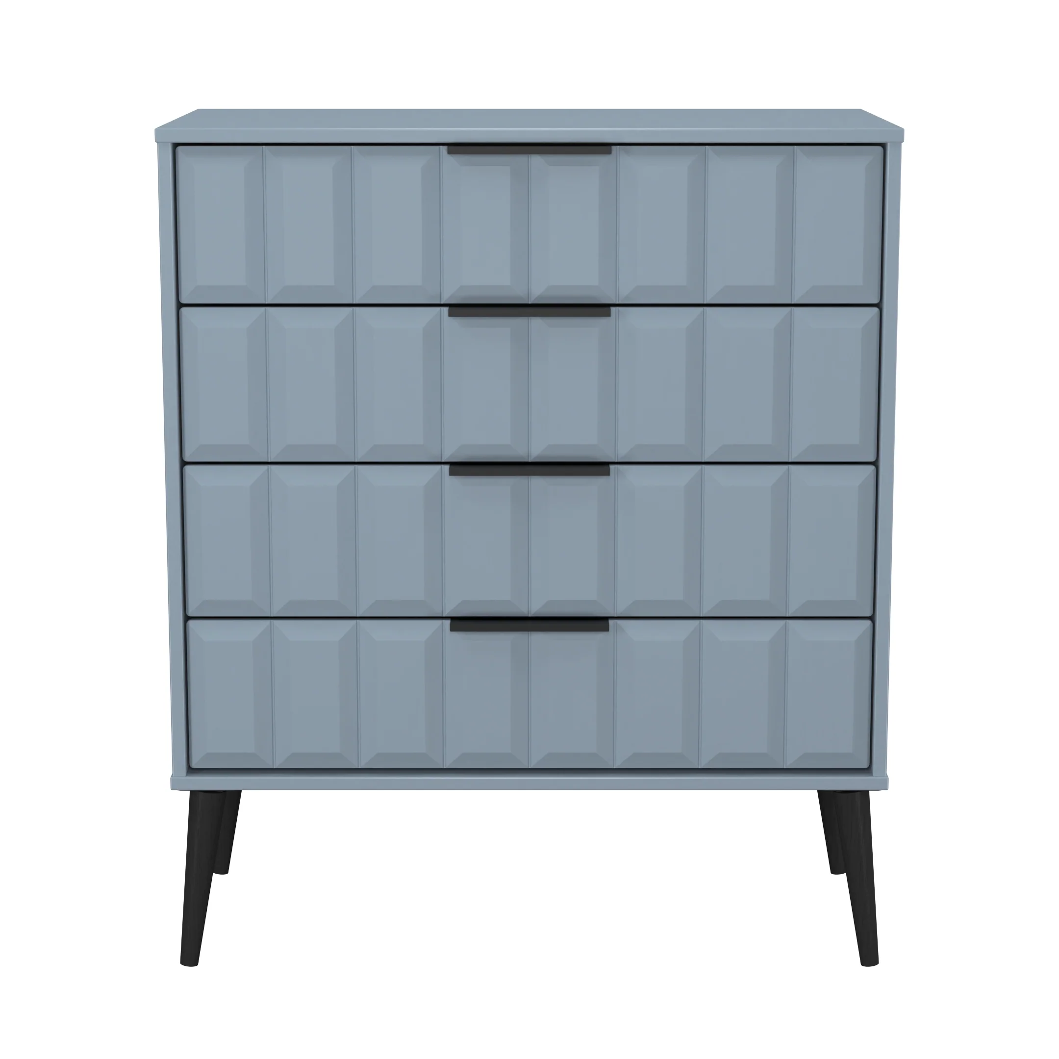 Bremen Ready Assembled 4 Drawer Chest in Denim Blue