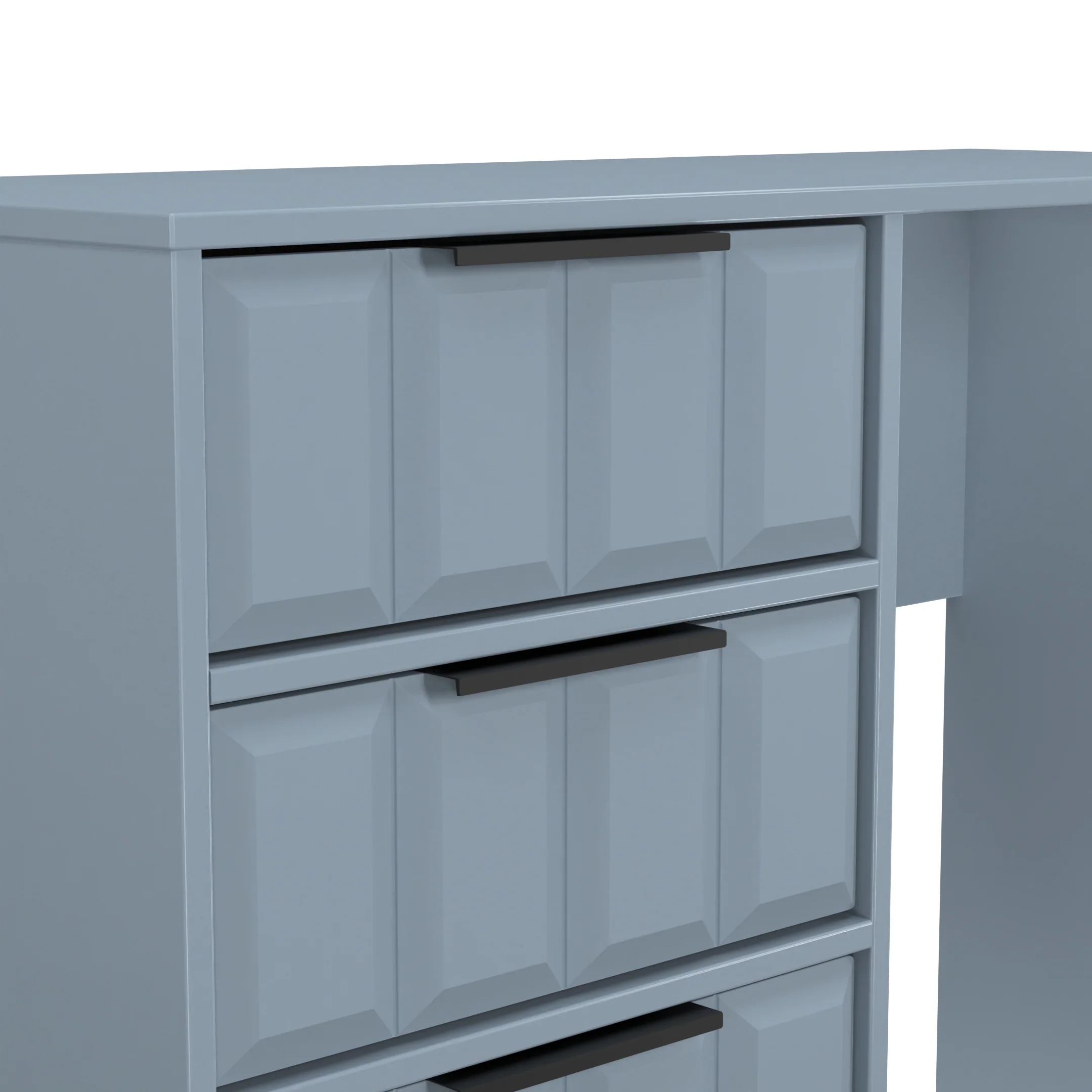 Bremen Ready Assembled 4 Drawer Vanity in Denim Blue - Image 4