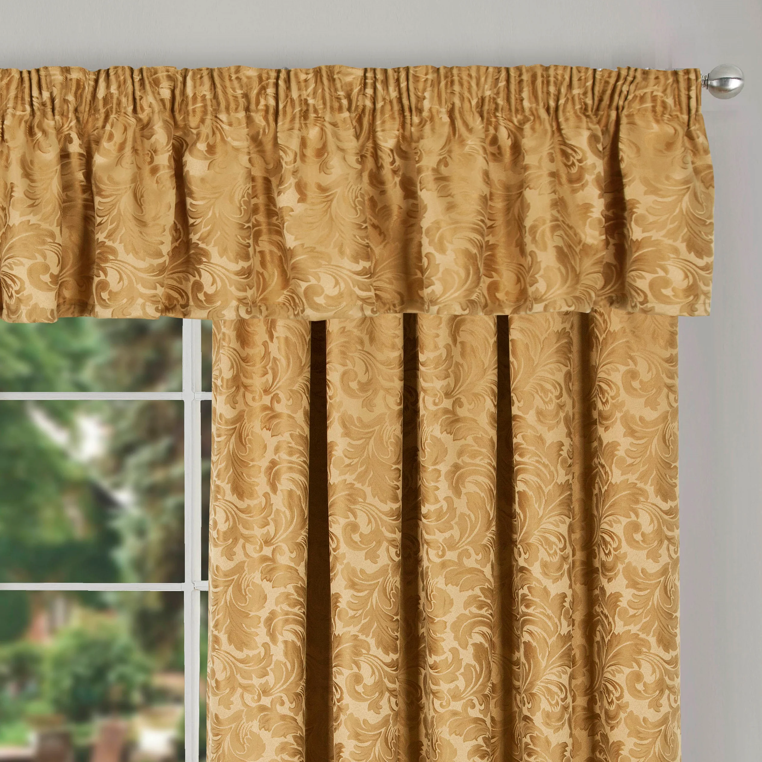 BUCKINGHAM GOLD 3" PENCIL PLEAT CURTAINS - Image 3