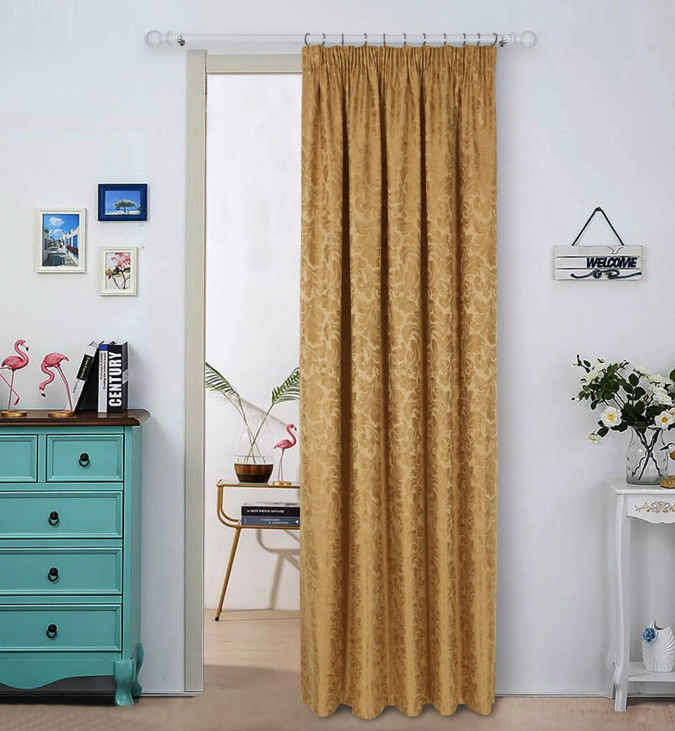 BUCKINGHAM GOLD POLYESTER FILLED CUSHION COVER - Image 4