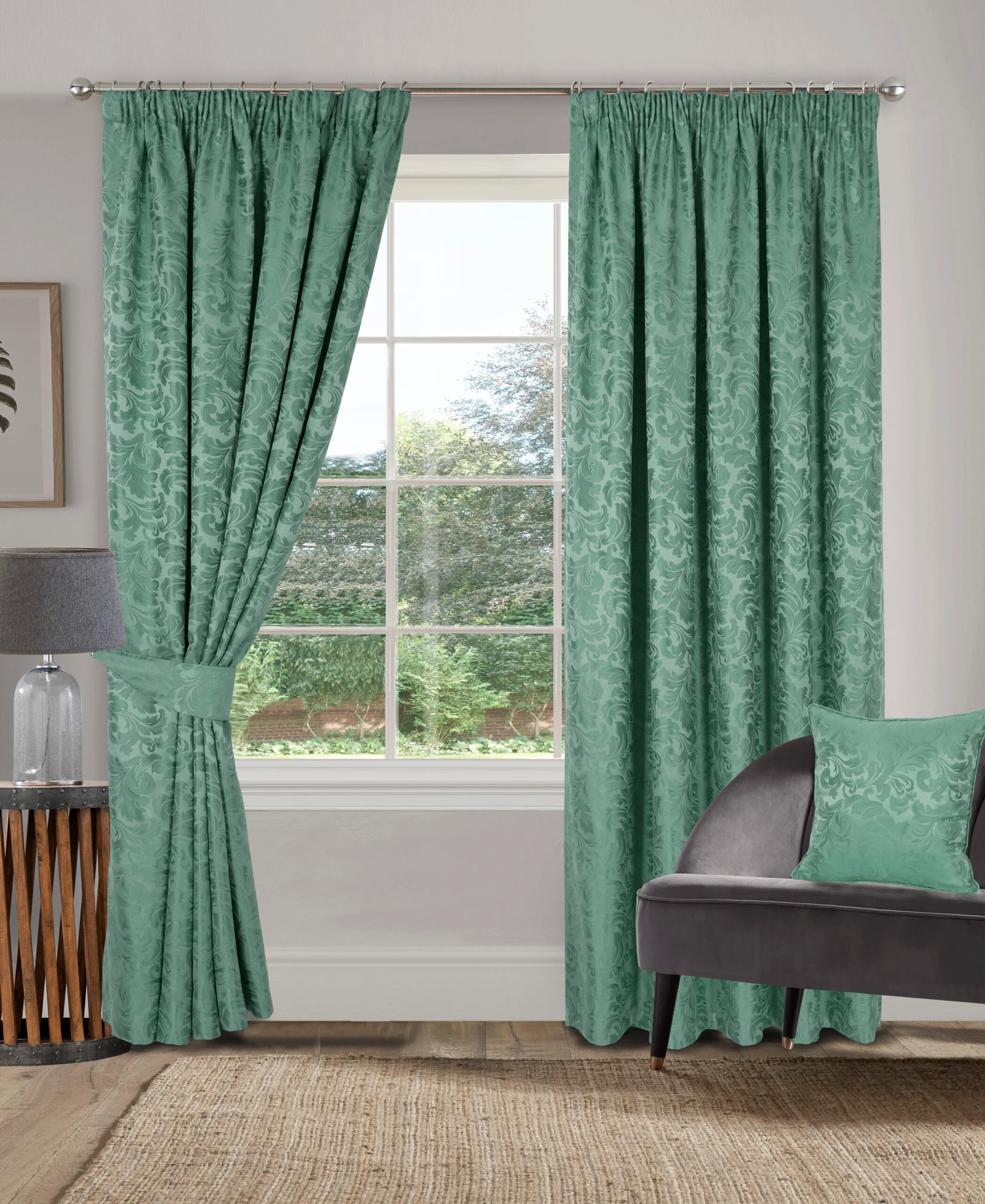 BUCKINGHAM GREEN PELMET - Image 2