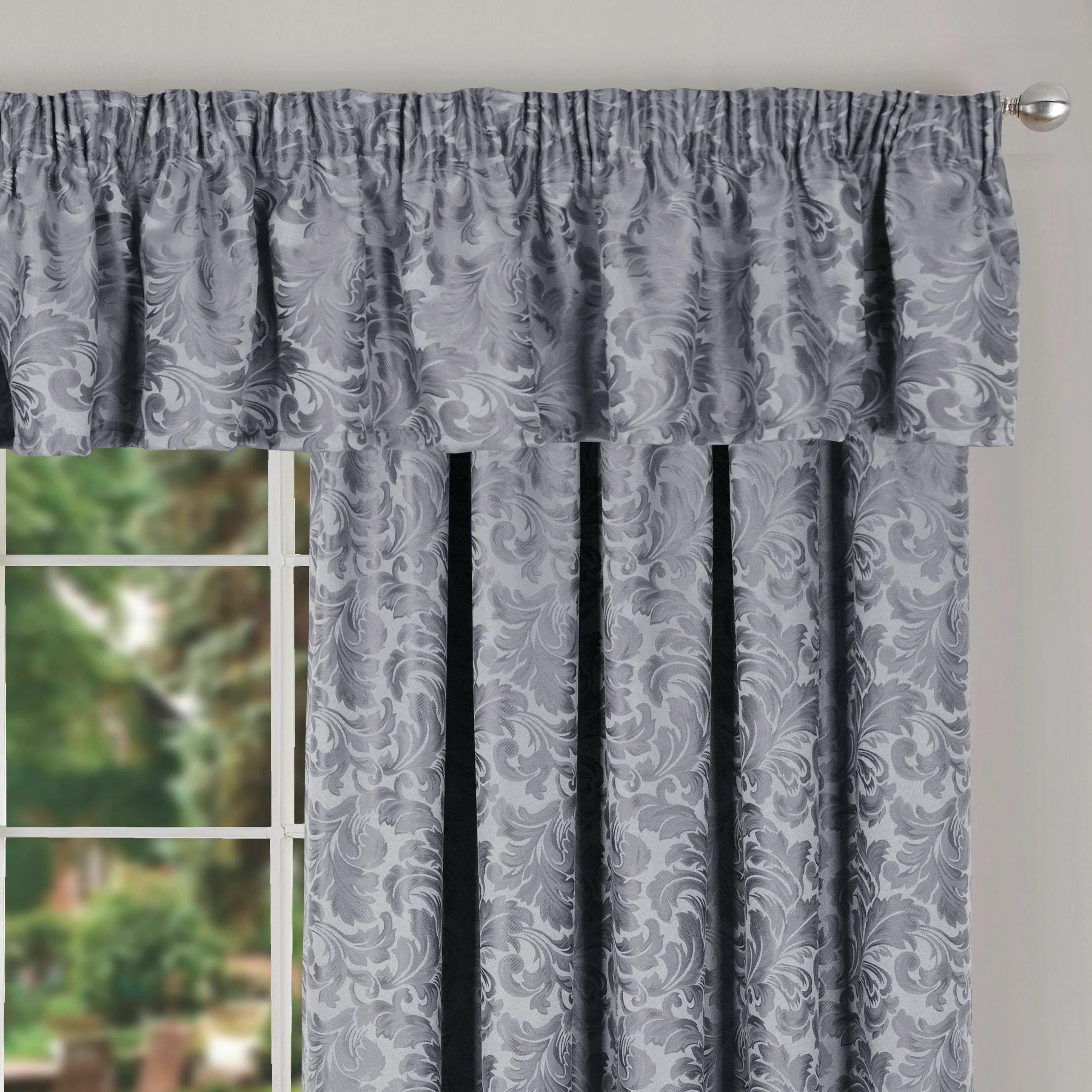 BUCKINGHAM GREY 3" PENCIL PLEAT CURTAINS - Image 3