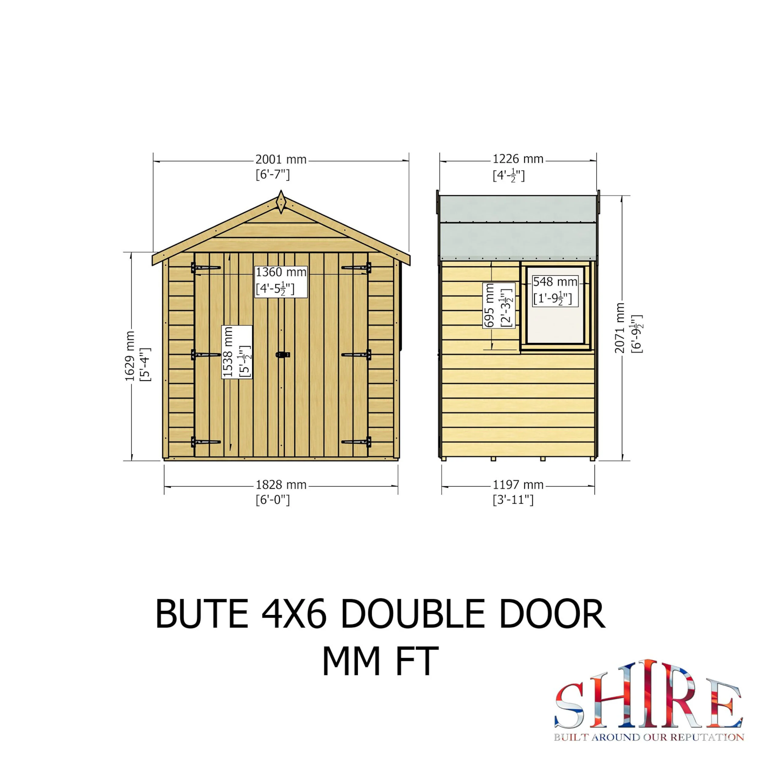 Bute 4 X 6 Shiplap Apex Shed - Image 7