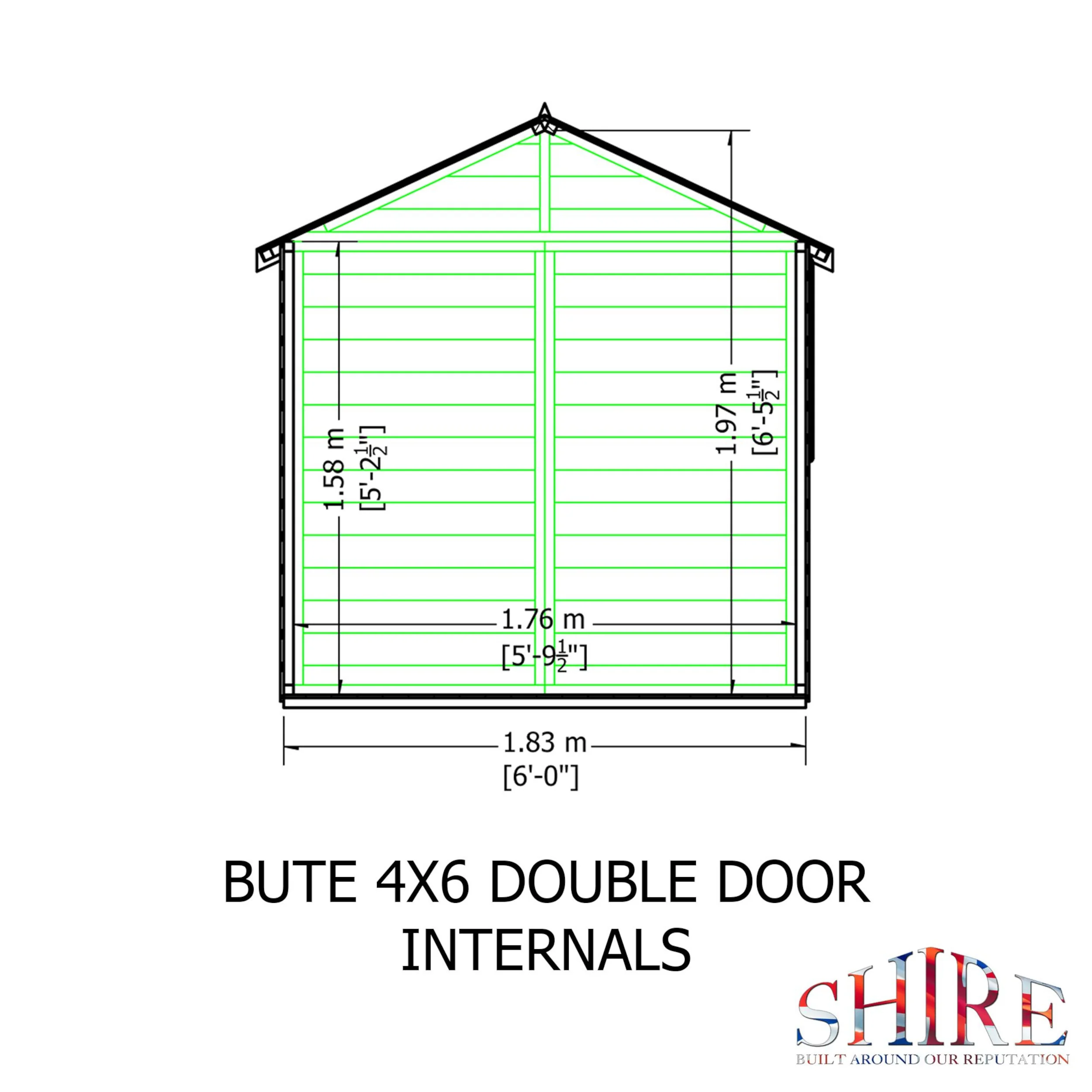 Bute 4 X 6 Shiplap Apex Shed - Image 9