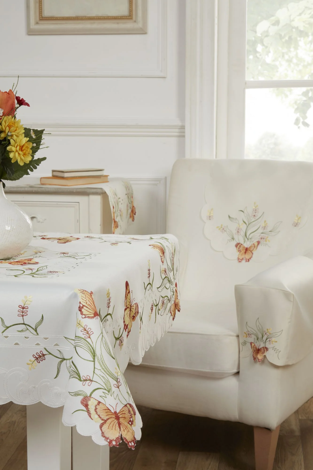 Butterfly Embroidered Table Runner - Image 2