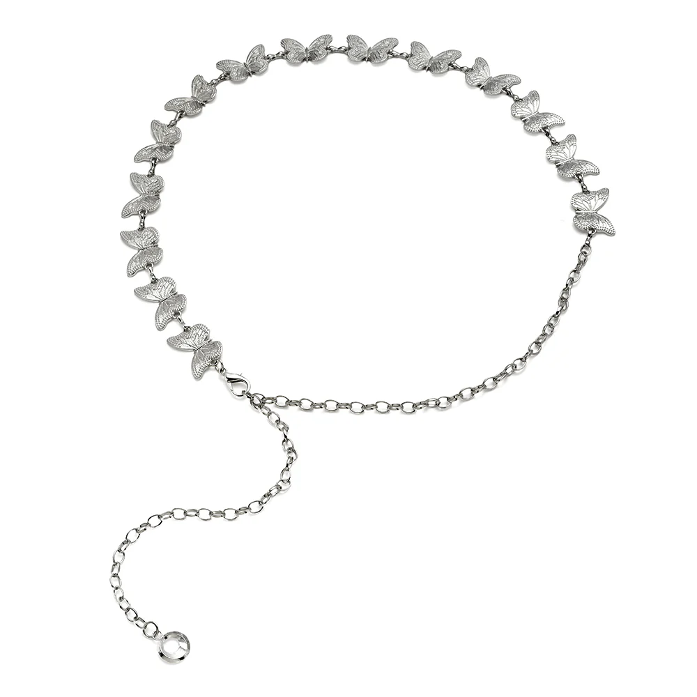 Butterfly-Shaped Charms Adjustable Metal Waist Chain Accessory - Image 4