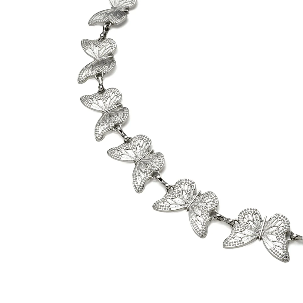 Butterfly-Shaped Charms Adjustable Metal Waist Chain Accessory - Image 5