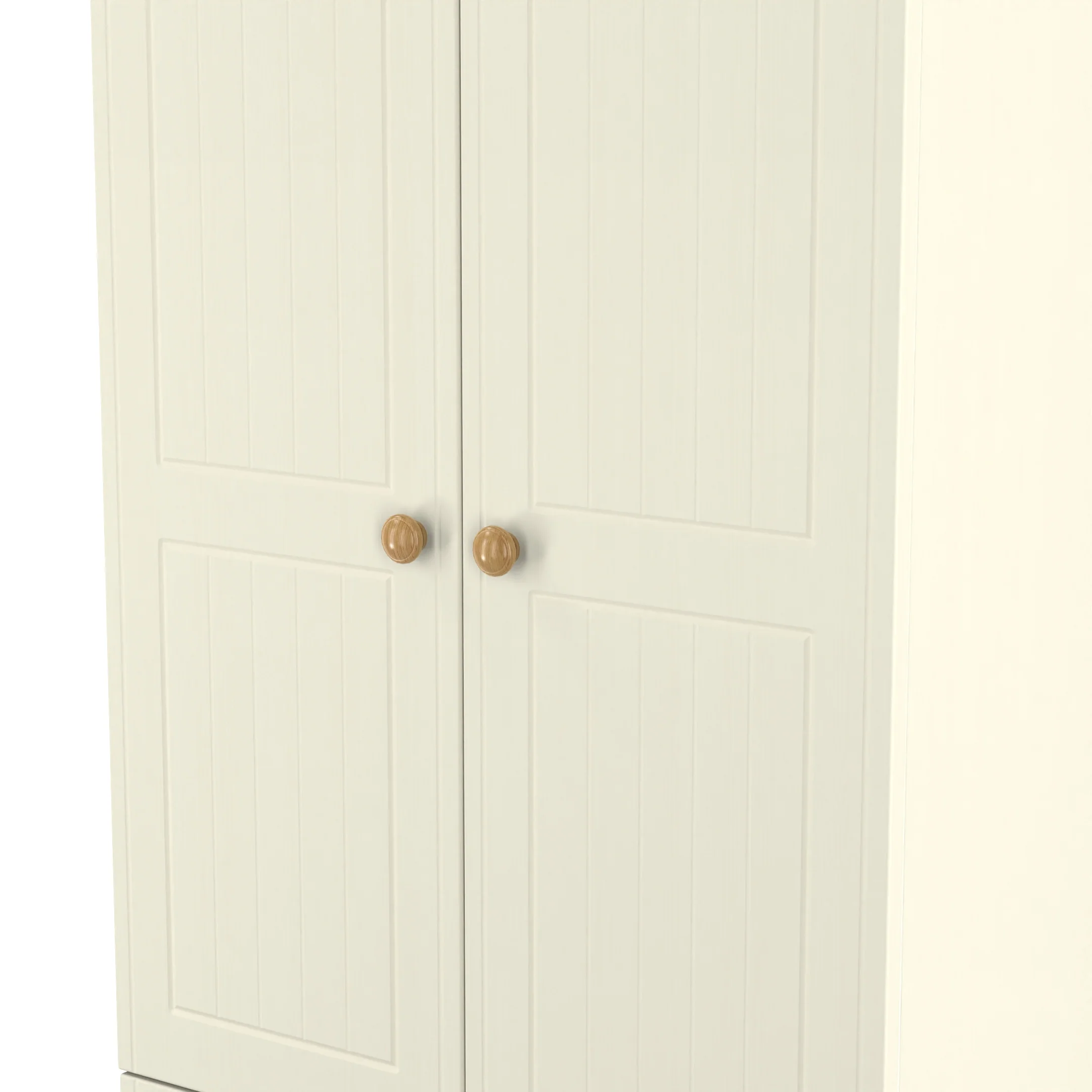 Byland Ready Assembled 2 Door 2 Drawer Wardrobe in Cream Ash & Modern Oak - Image 12