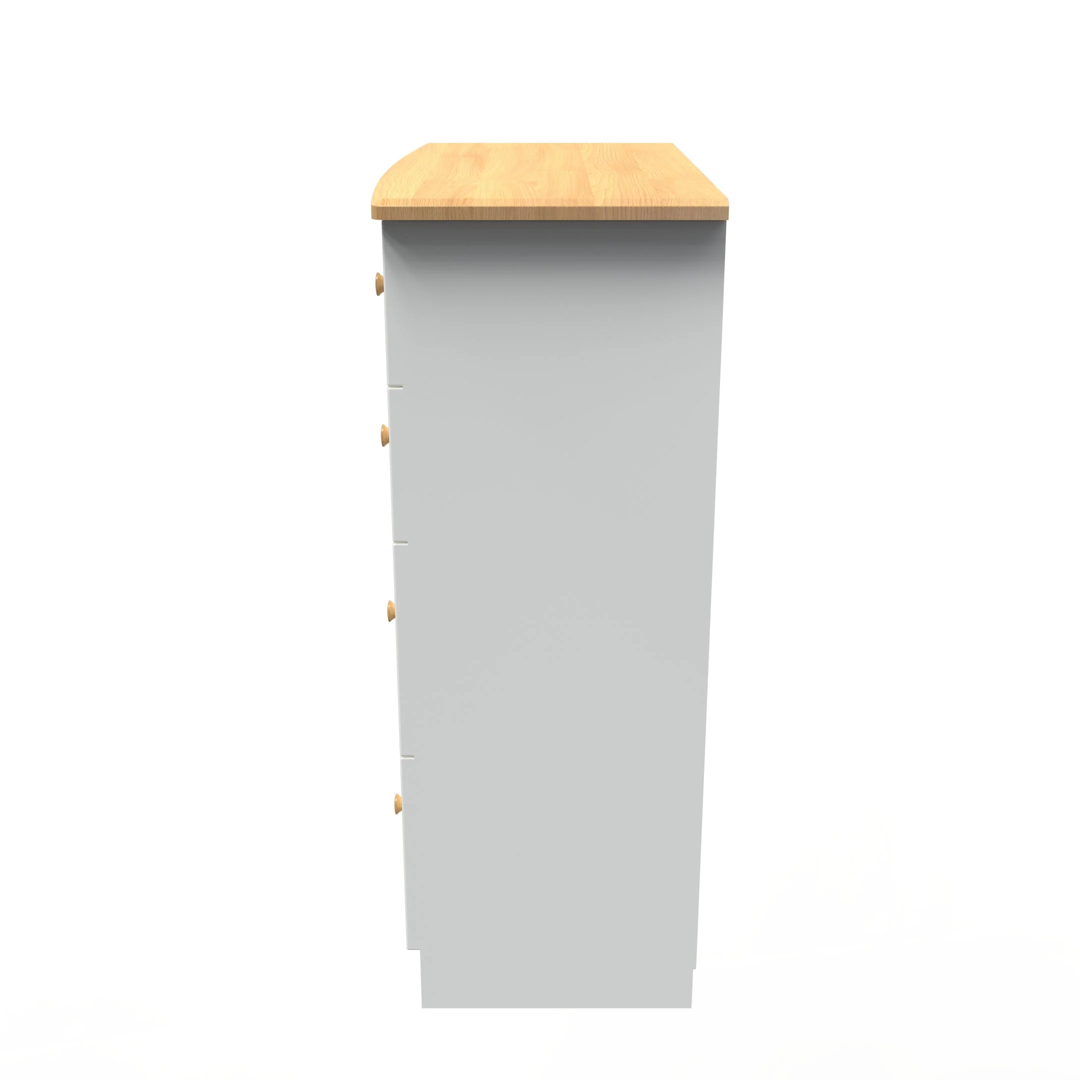 Byland Ready Assembled 4 Drawer Deep Chest in Cream Ash & Modern Oak - Image 5