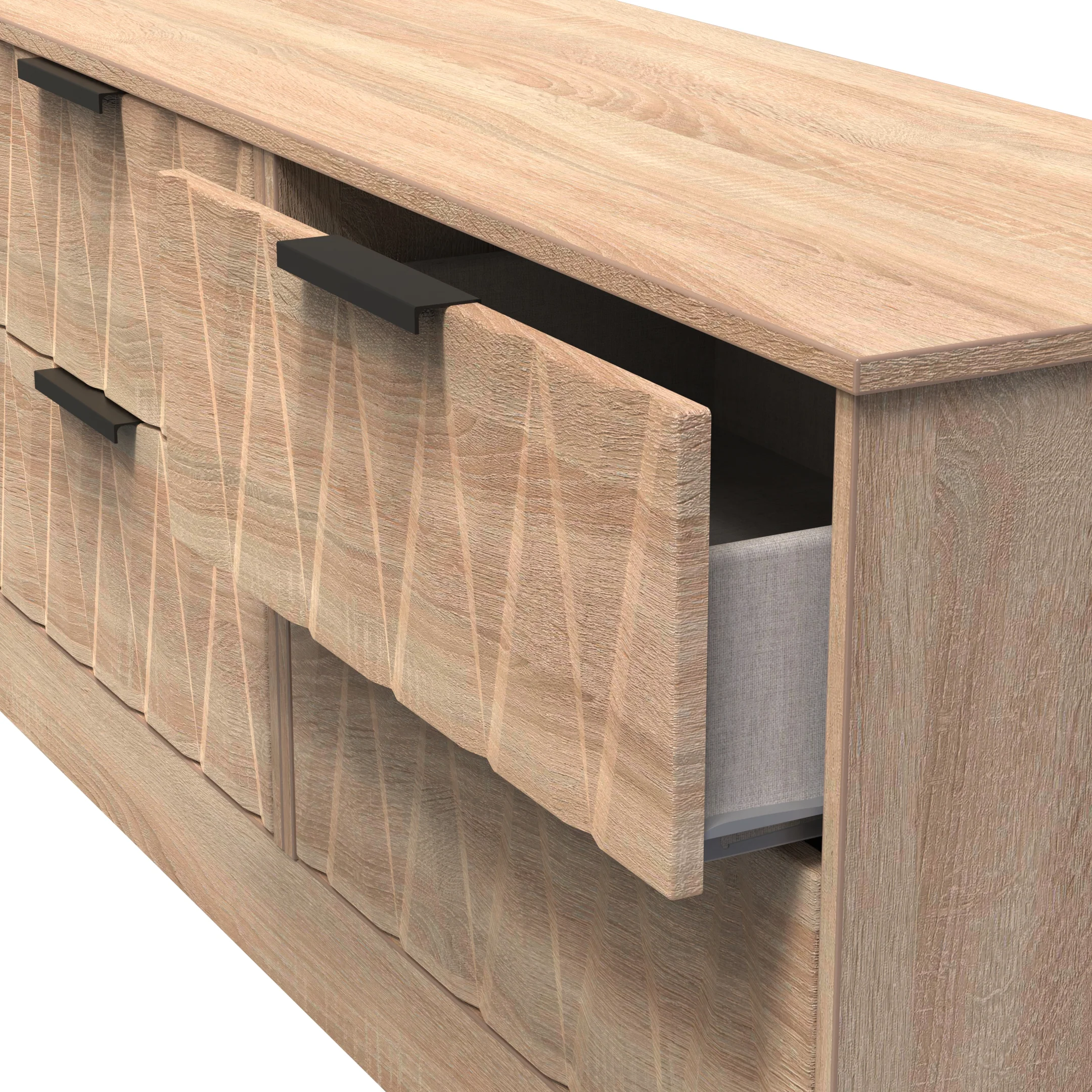 Calgary Ready Assembled 4 Drawer Bed Box in Bardolino Oak - Image 5