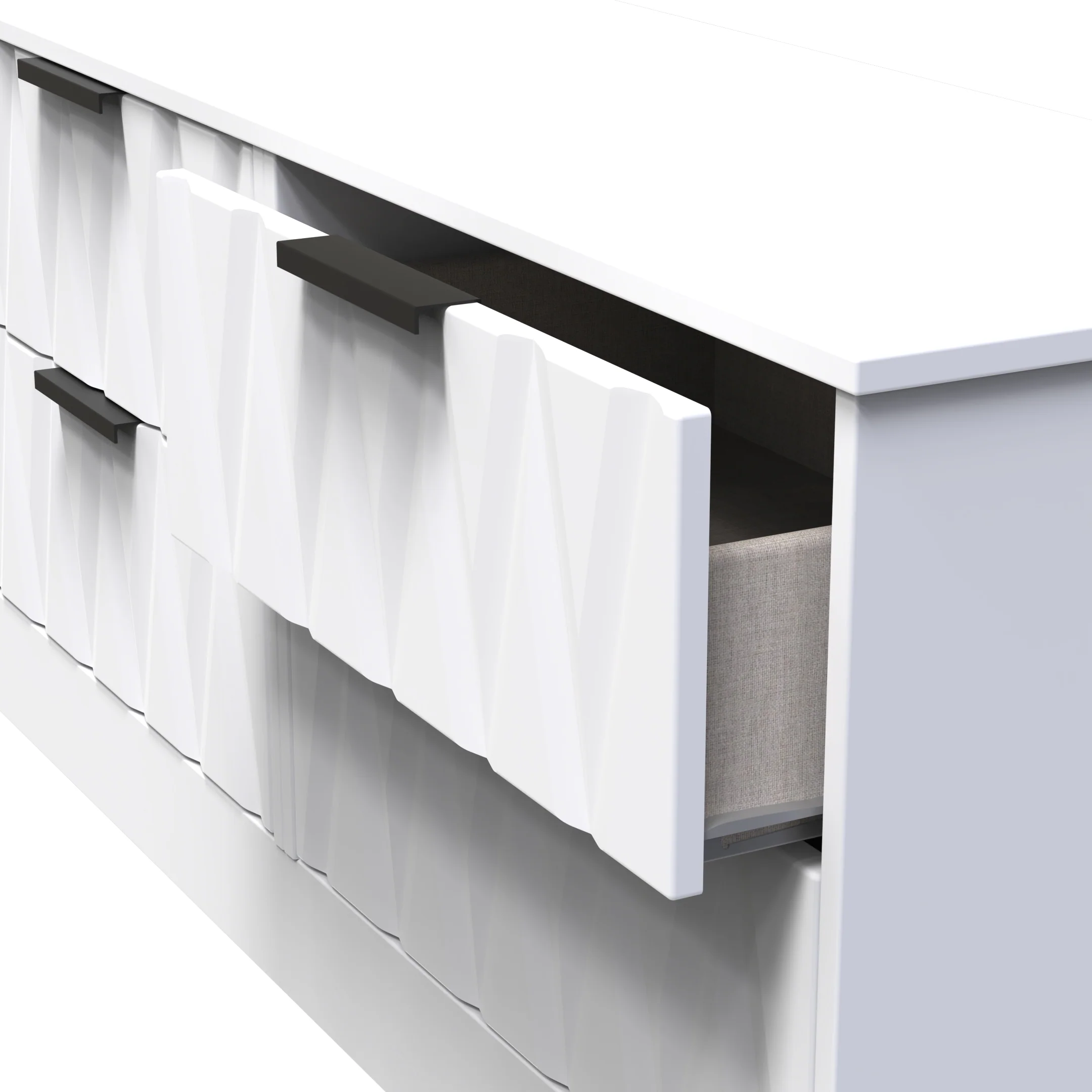 Calgary Ready Assembled 4 Drawer Bed Box in White Matt - Image 5