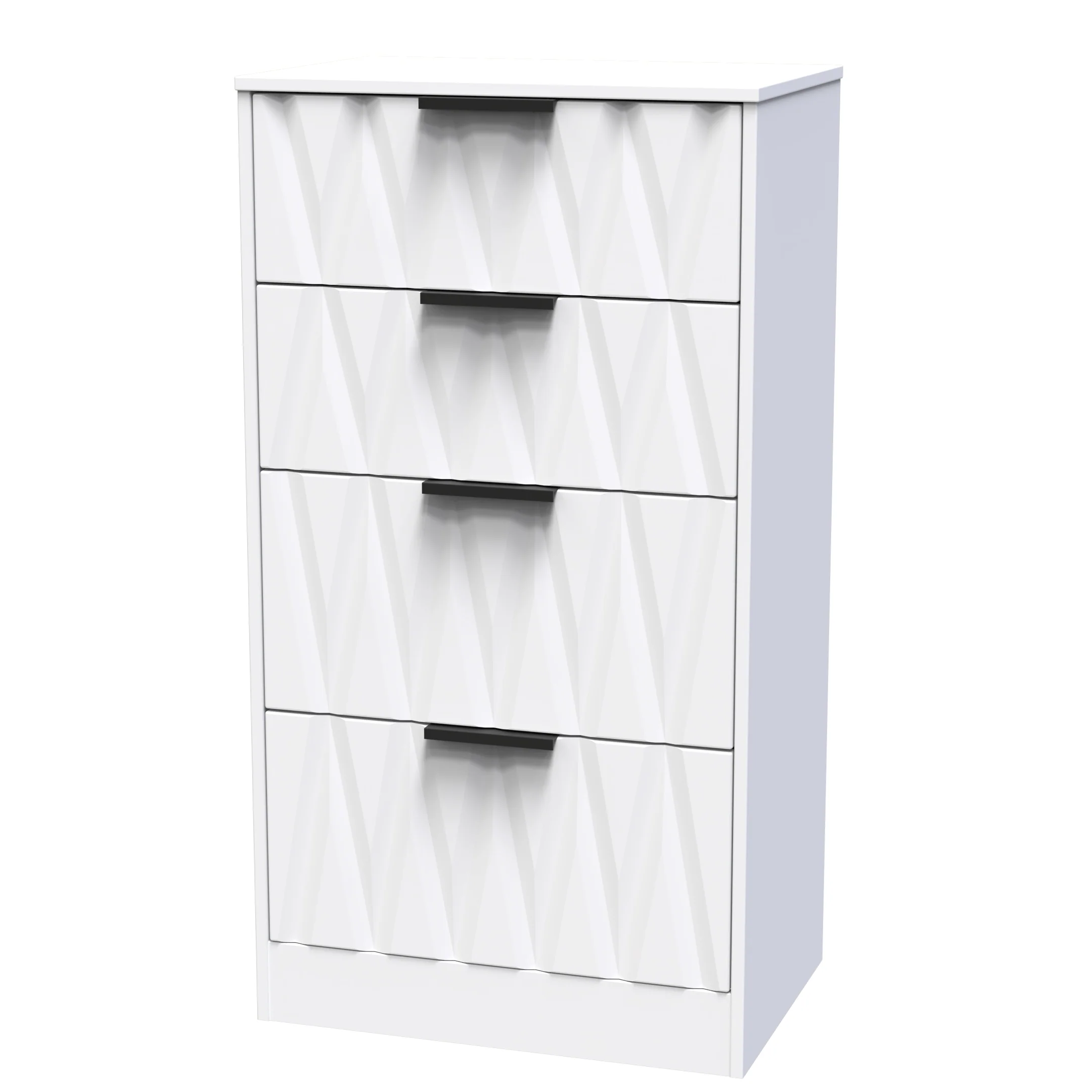 Calgary Ready Assembled 4 Drawer Deep Midi Chest in White Matt - Image 3
