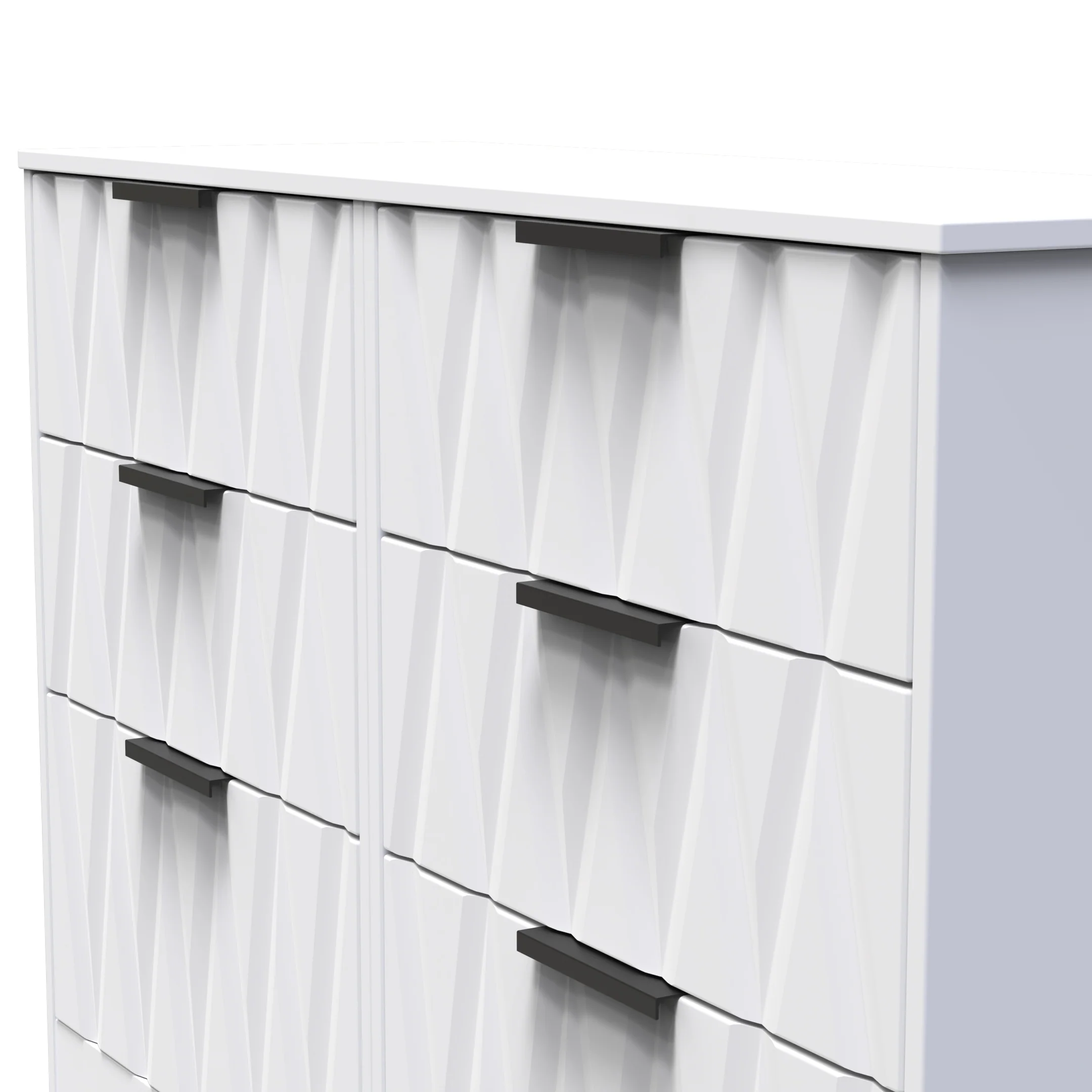 Calgary Ready Assembled 6 Drawer Wide Chest in White Matt - Image 4