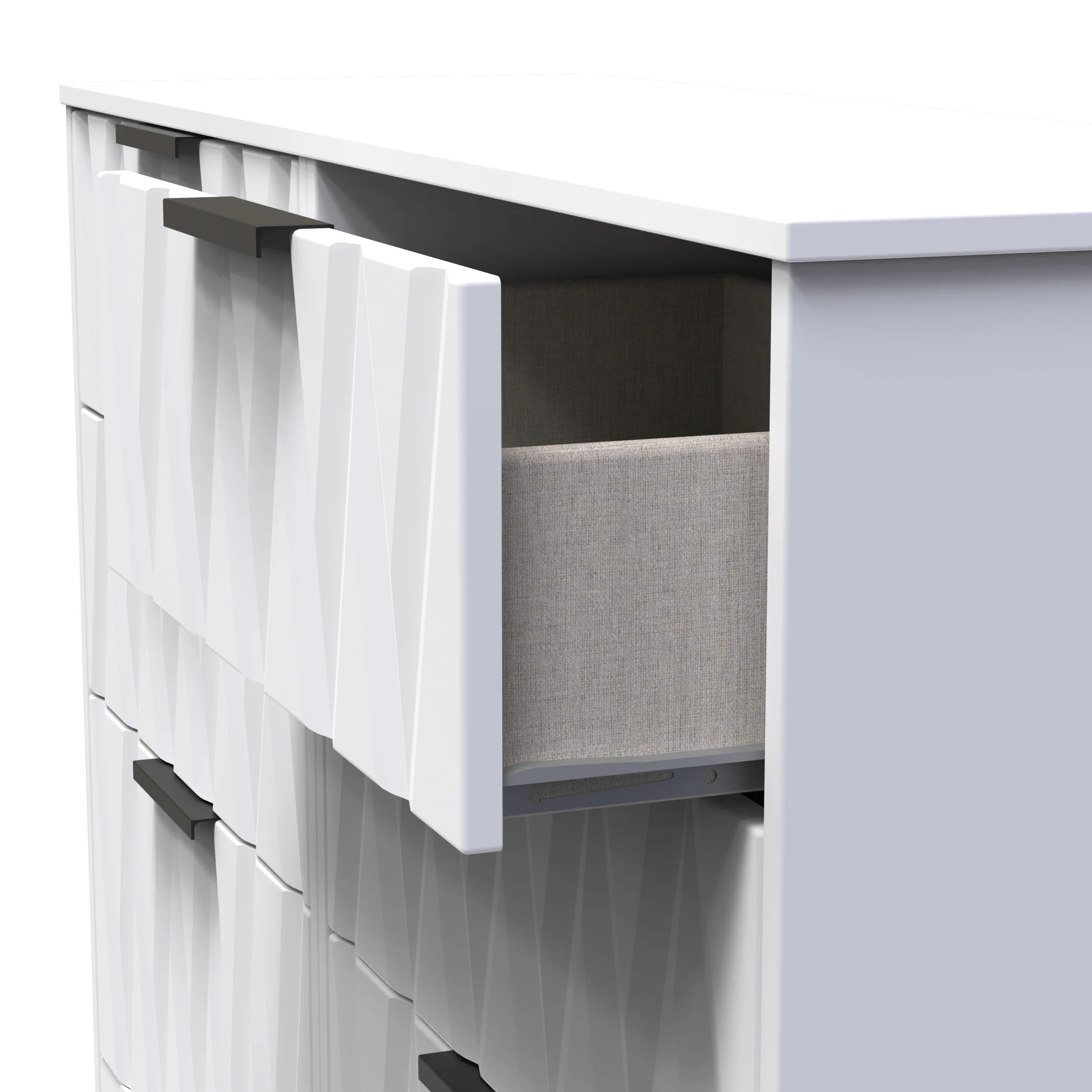 Calgary Ready Assembled 6 Drawer Wide Chest in White Matt - Image 5