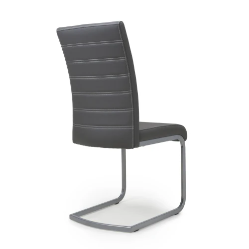 Callisto Leather Effect Grey Dining Chair - Set Of 2 - Image 2