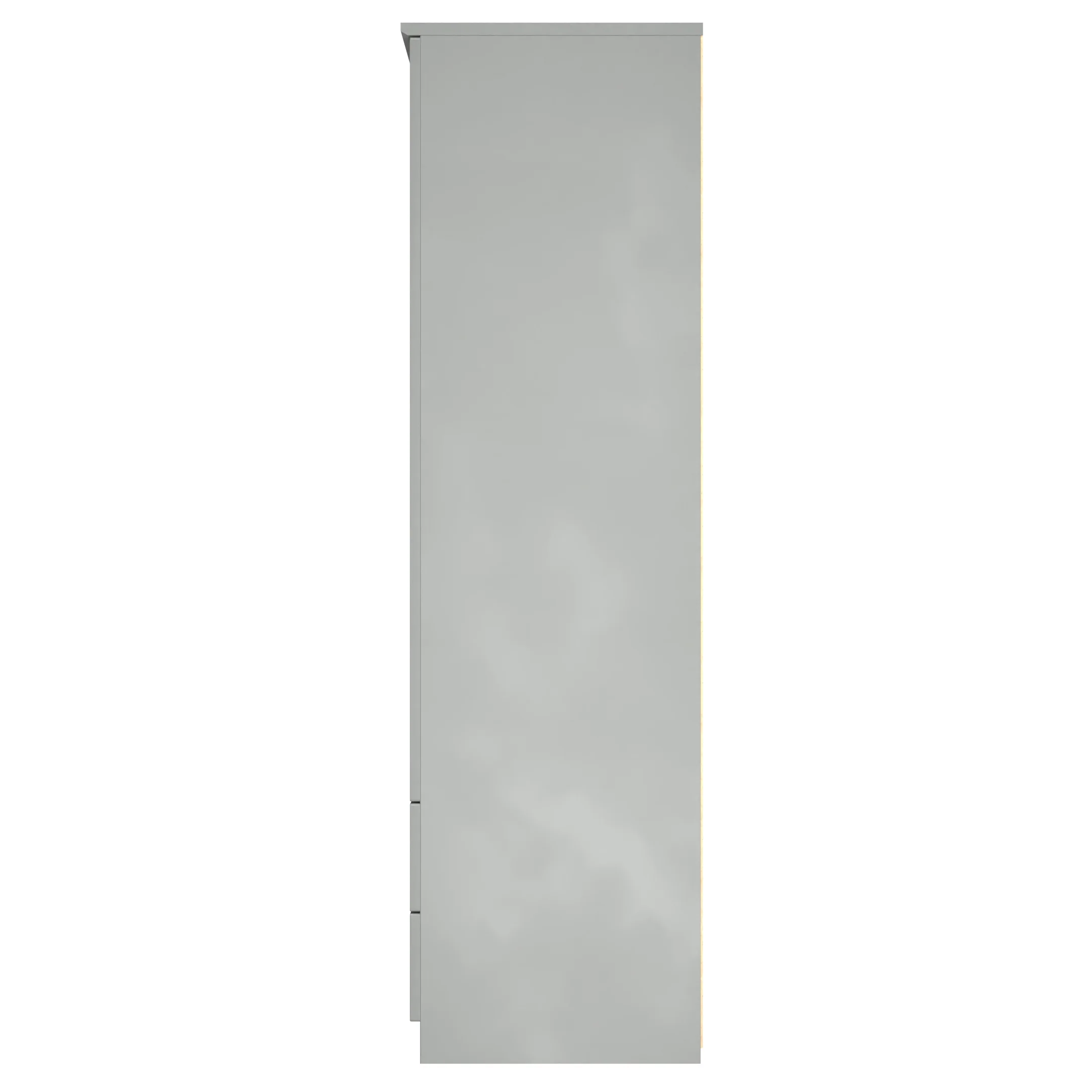Camden 2 Door 2 Drawer Wardrobe in Grey Gloss & Dusk Grey - Ready Assembled - Image 3