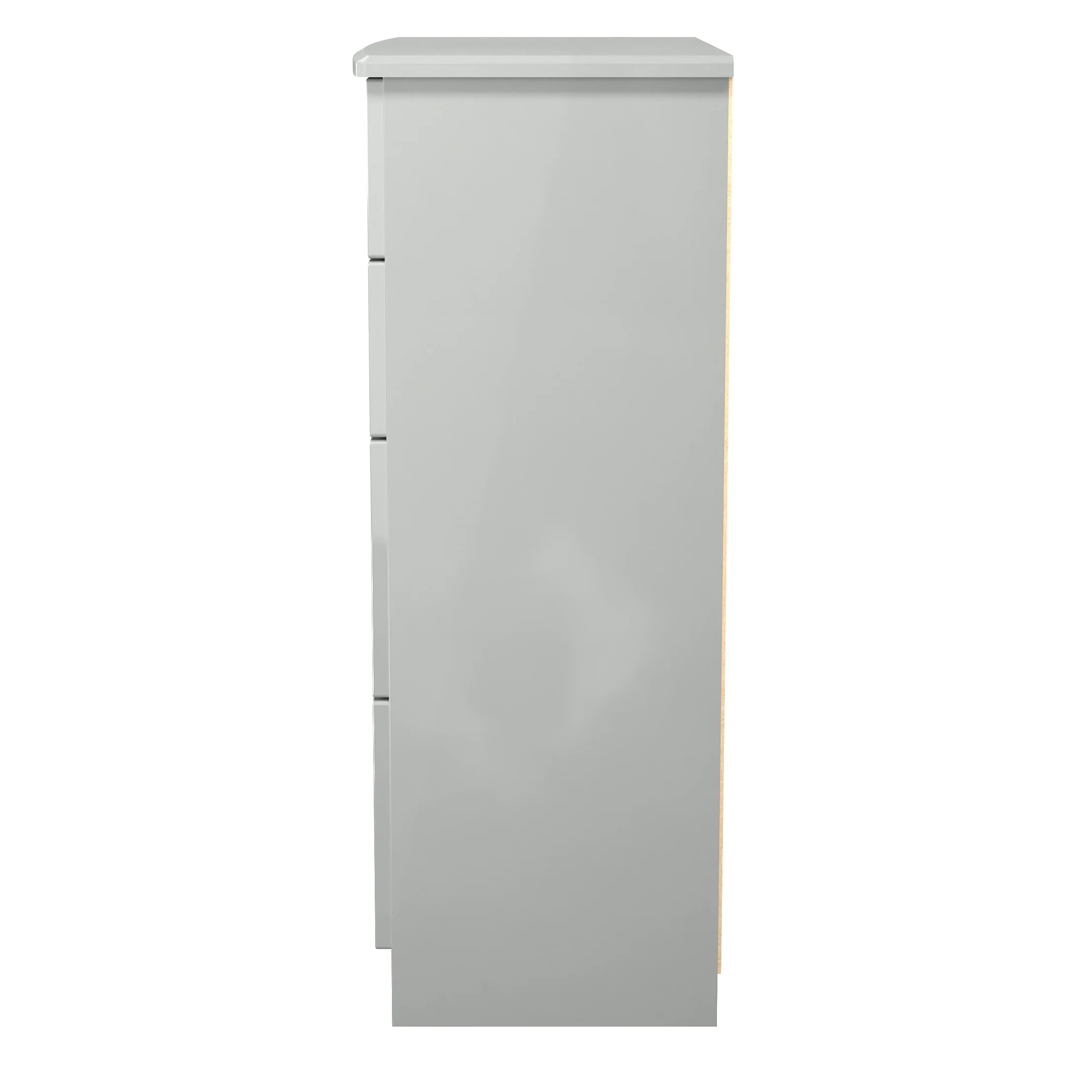 Camden 4 Drawer Deep Chest in Grey Gloss & Dusk Grey - Ready Assembled - Image 3