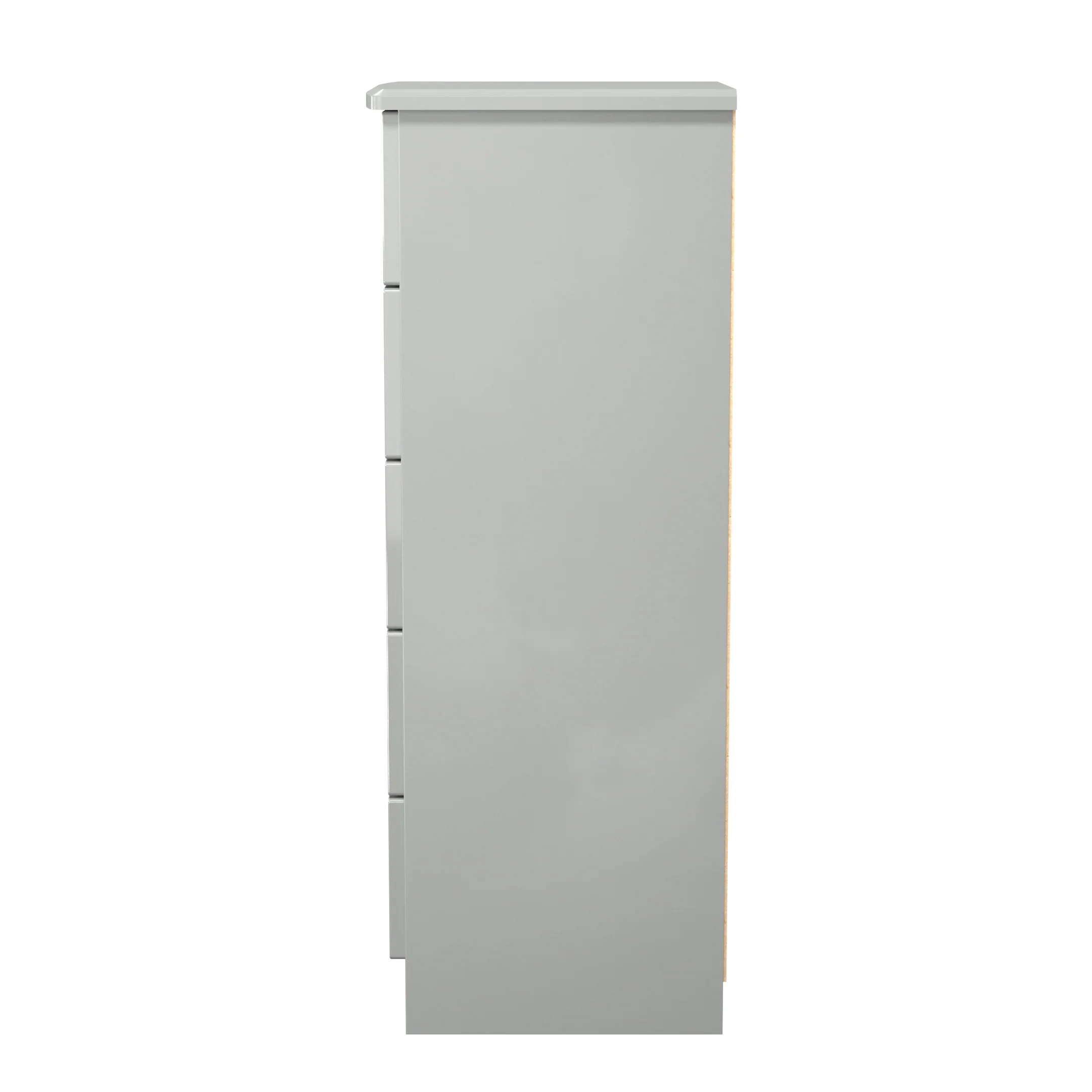 Camden 5 Drawer Tallboy in Grey Gloss & Dusk Grey - Ready Assembled - Image 3