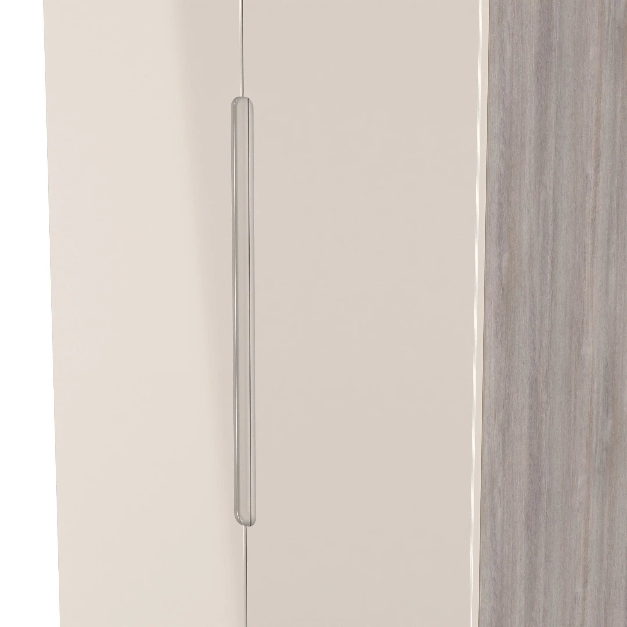 Cannes Ready Assembled 2 Door 2 Drawer Wardrobe in Kashmir Gloss & Grey Oak - Image 5