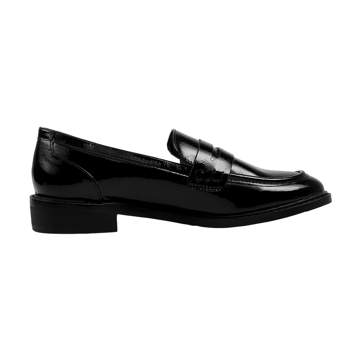 Casual Closed Toe Slip-on Penny Loafers with Low Heel - Image 5