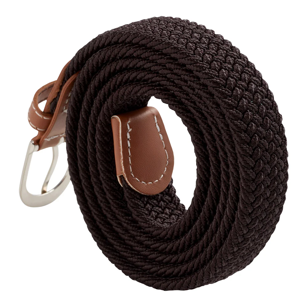 Casual Elastic Braided Belt With D-shape Pin Buckle - Image 6
