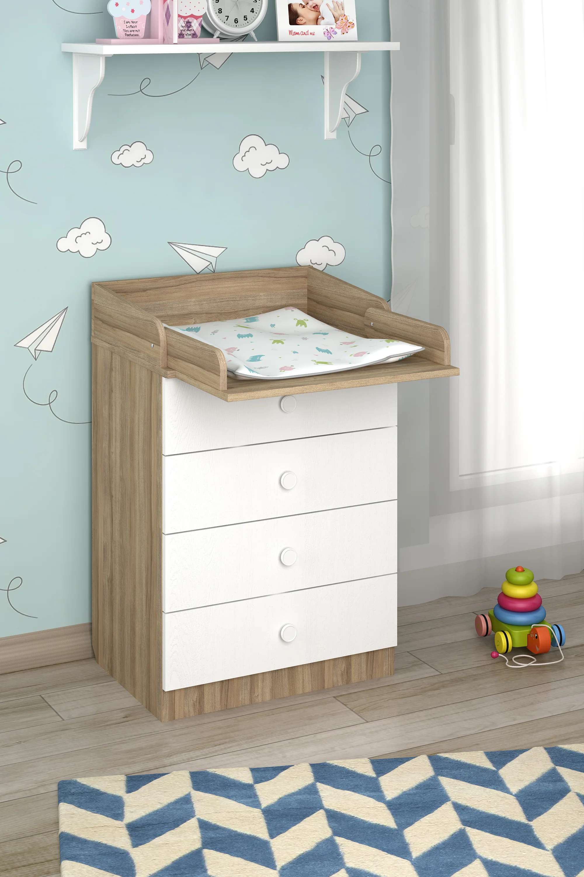Changing dresser 600 Shefa Kids, elm-white - Image 3