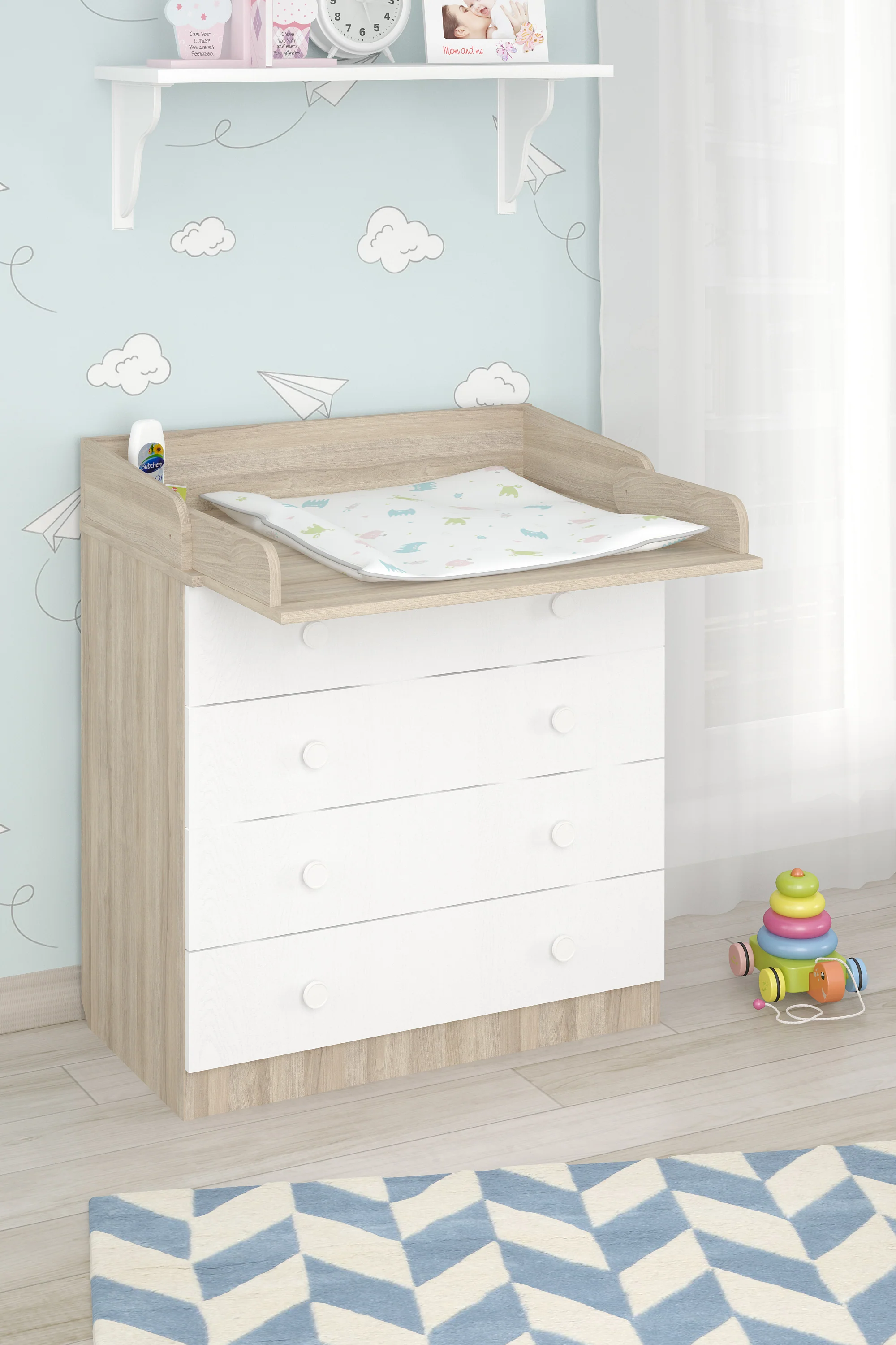 Changing Dresser 800 Shefa Kids, Elm-white - Image 4