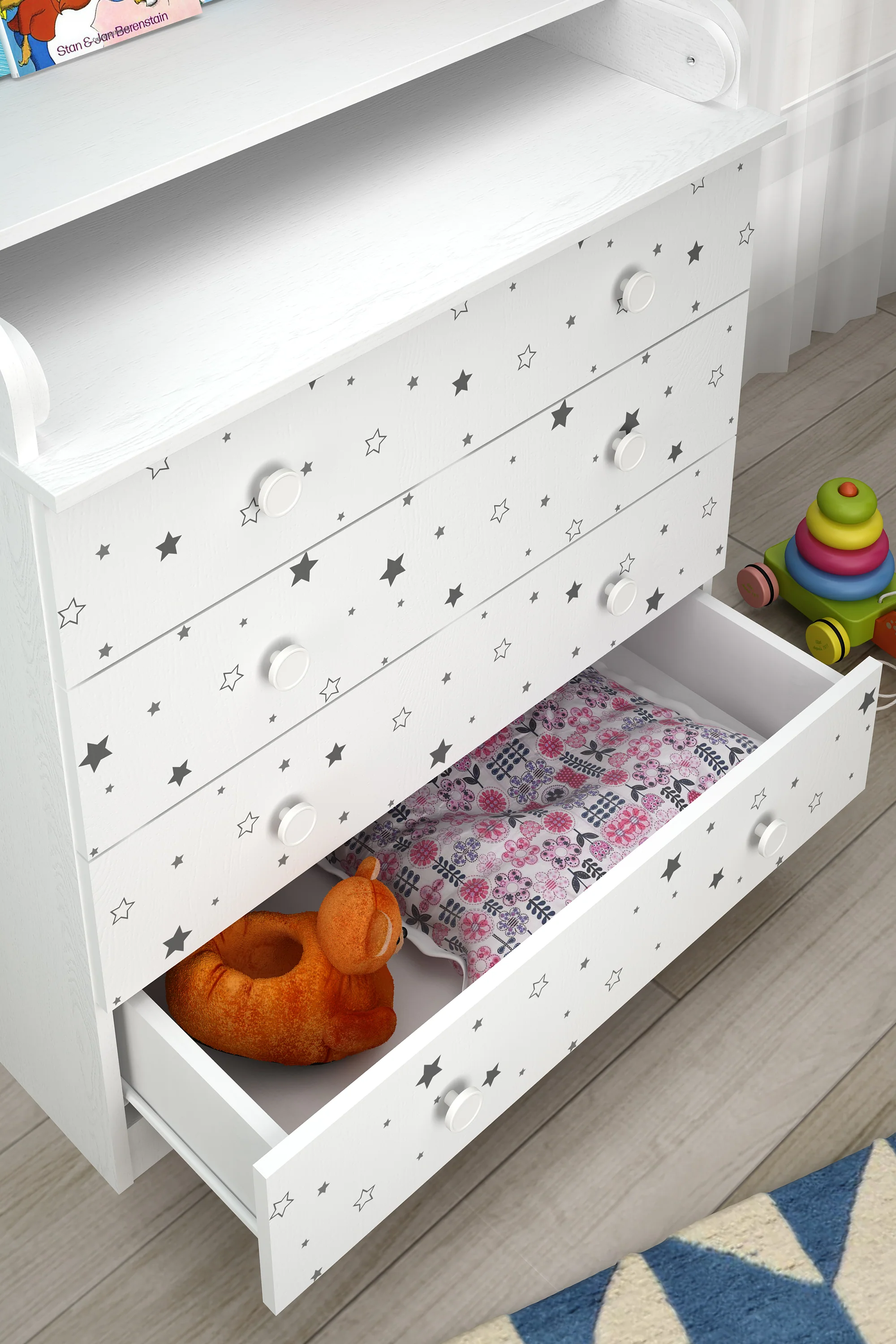 Changing dresser 800 Shefa Kids, white, Starlight - Image 5
