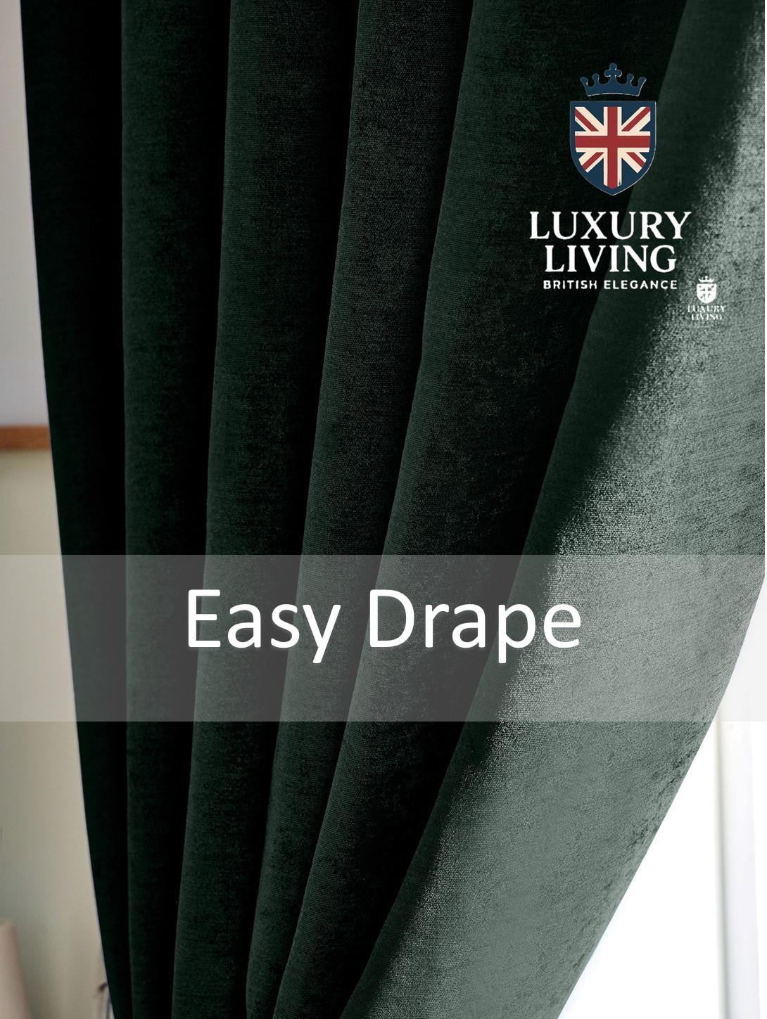 Chenille Blackout Ring Top Curtains Green - Image 6