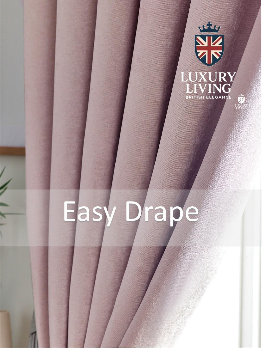 Chenille Blackout Ring Top Curtains Pink - Image 7