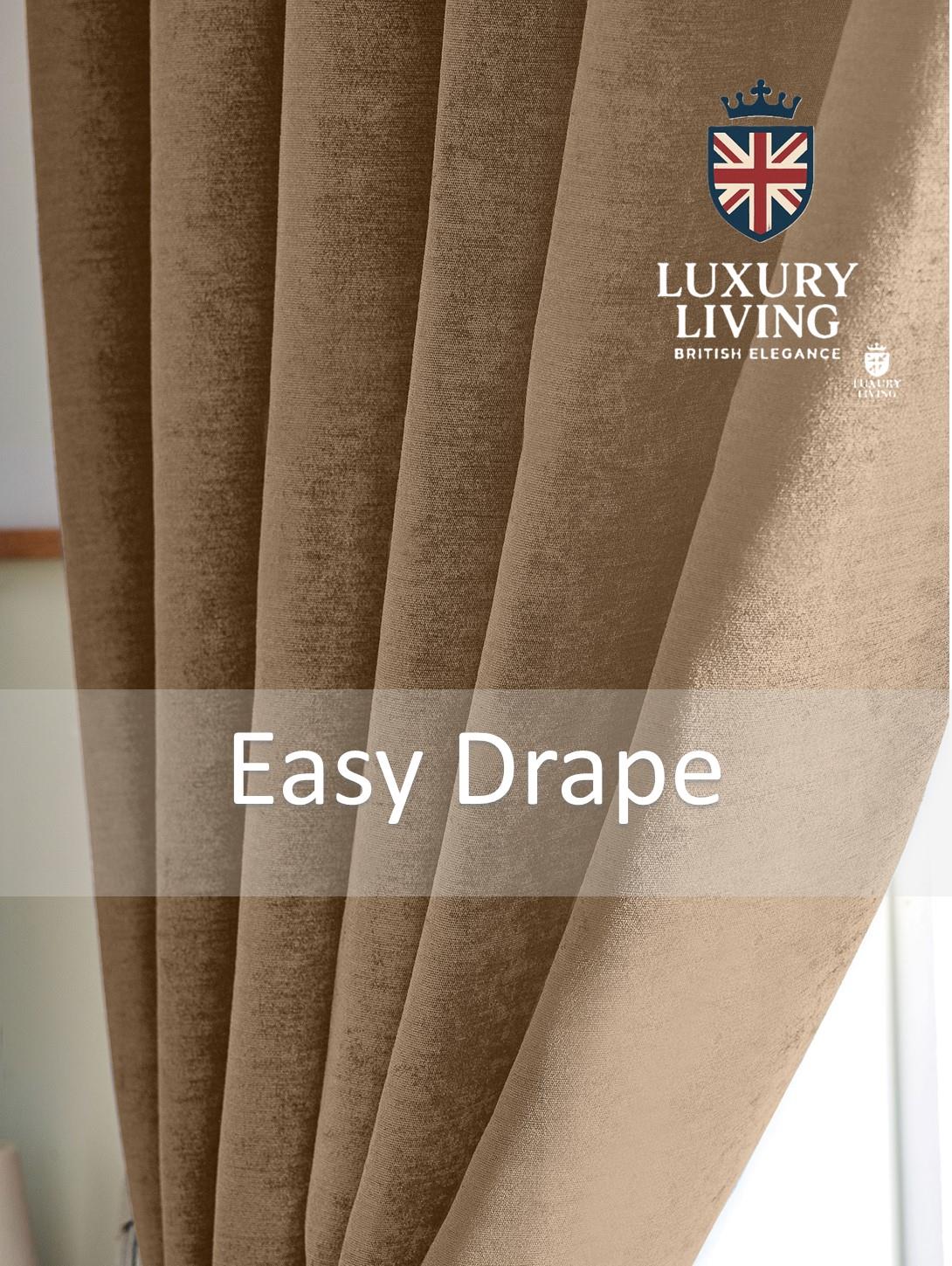 Chenille Blackout Taped Curtains Beige - Image 7